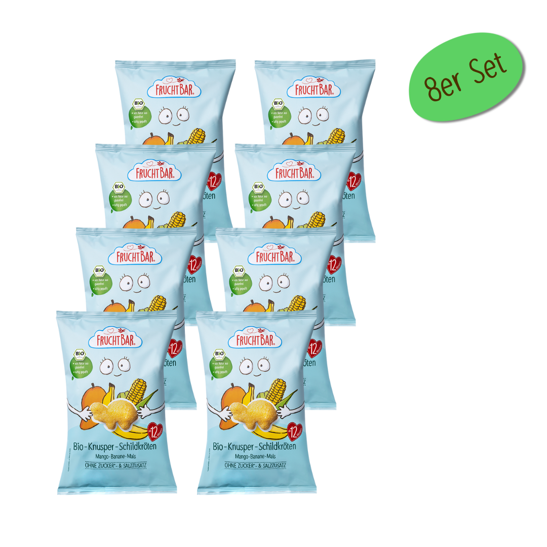 FruchtBar Bio Snacks Knusper Schildkröten snack bébé banane pièce