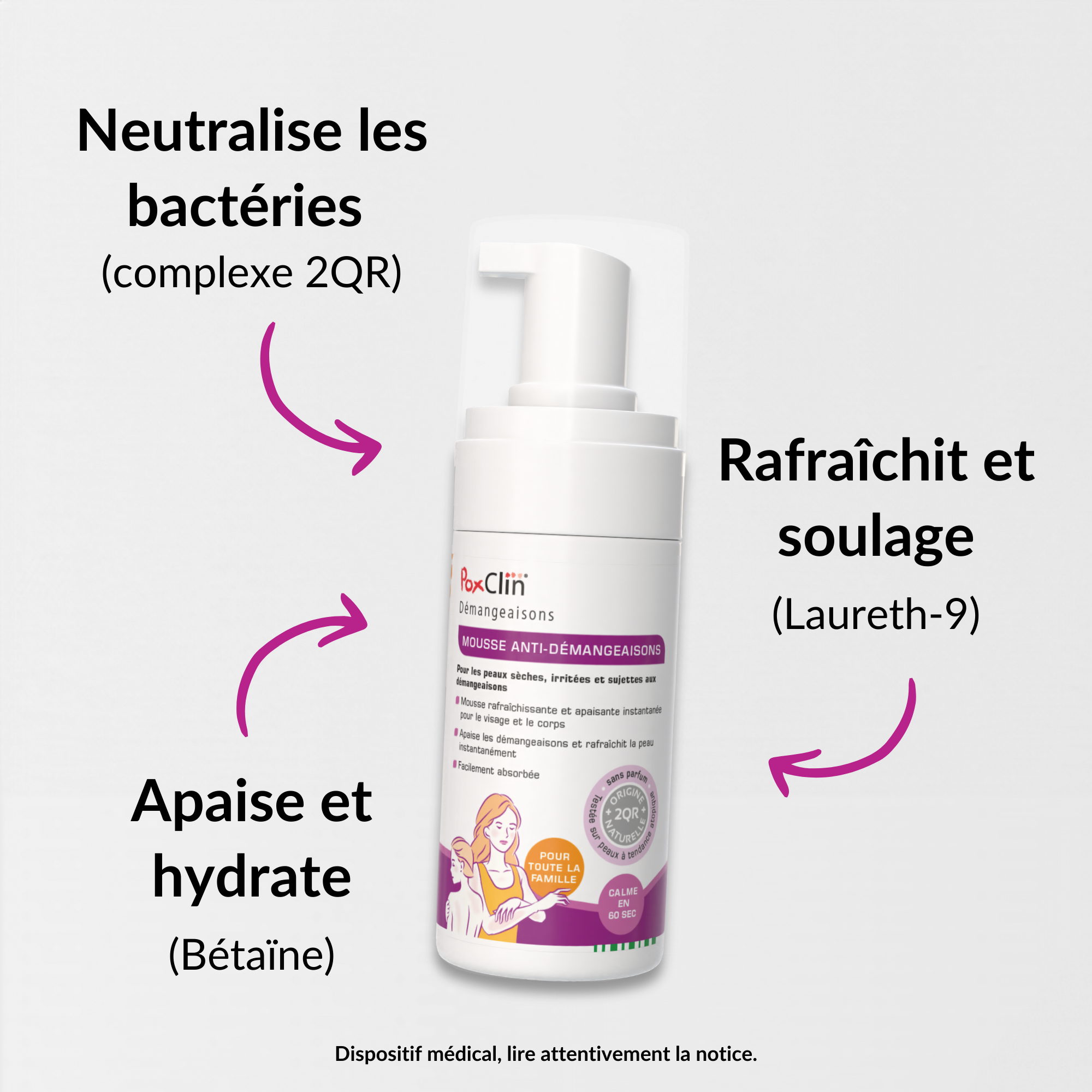 PediAct PoxClin Démangeaisons mousse varicelle 100 mL