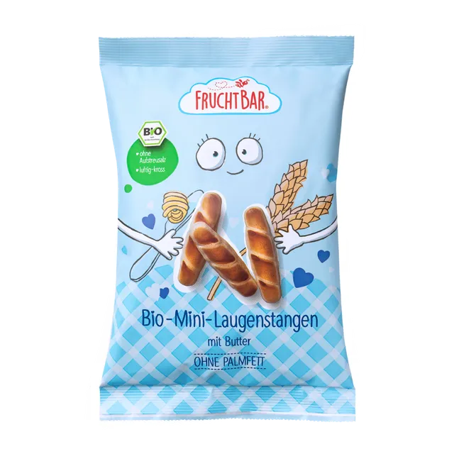 FruchtBar Bio Snacks Mini Laugenstangen snack bio au beurre dès 3 ans