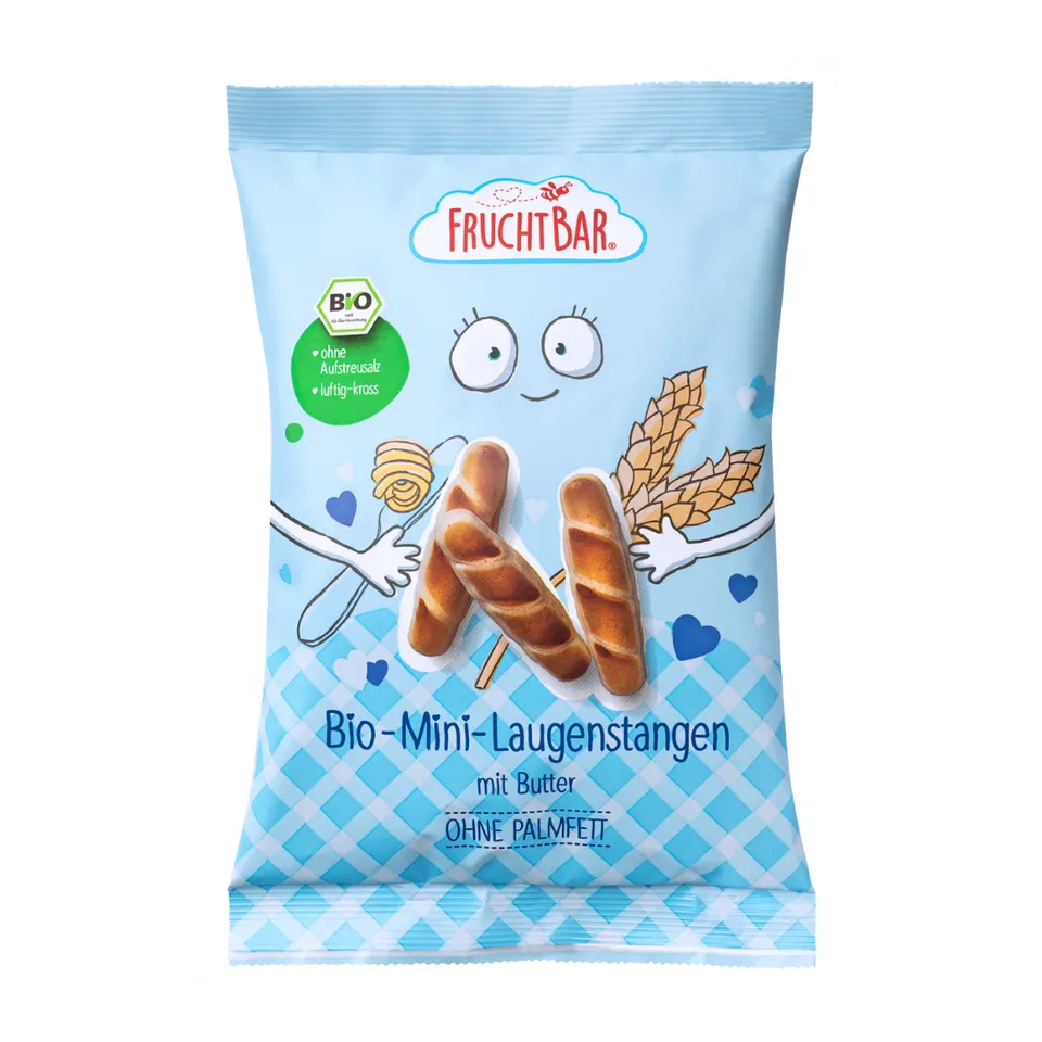 FruchtBar Bio Snacks Mini Laugenstangen snack bio au beurre dès 3 ans