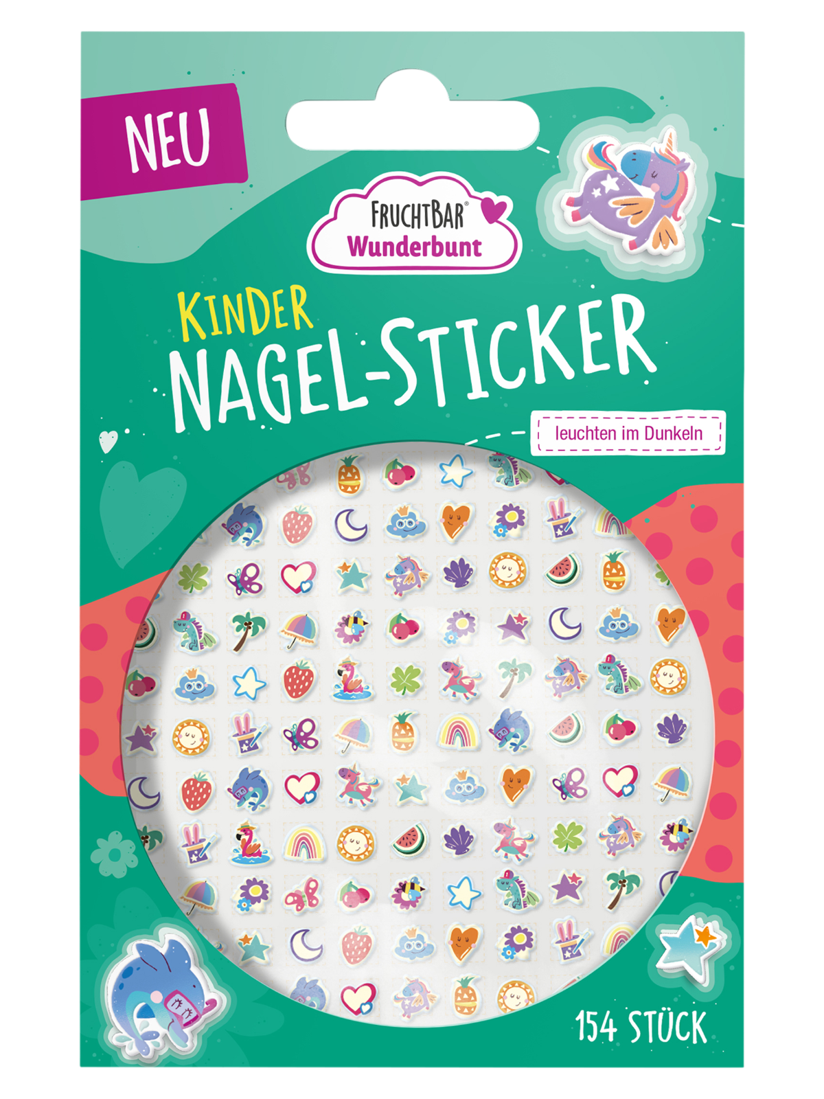 FruchtBar Wunderbunt stickers ongles enfant pièce unique
