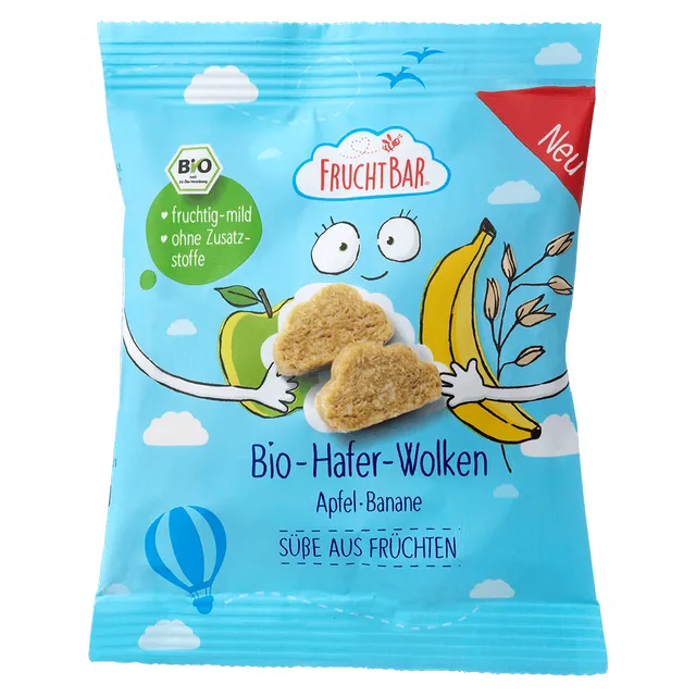FruchtBar Bio Riegel barre avoine pomme banane 3 ans pièce