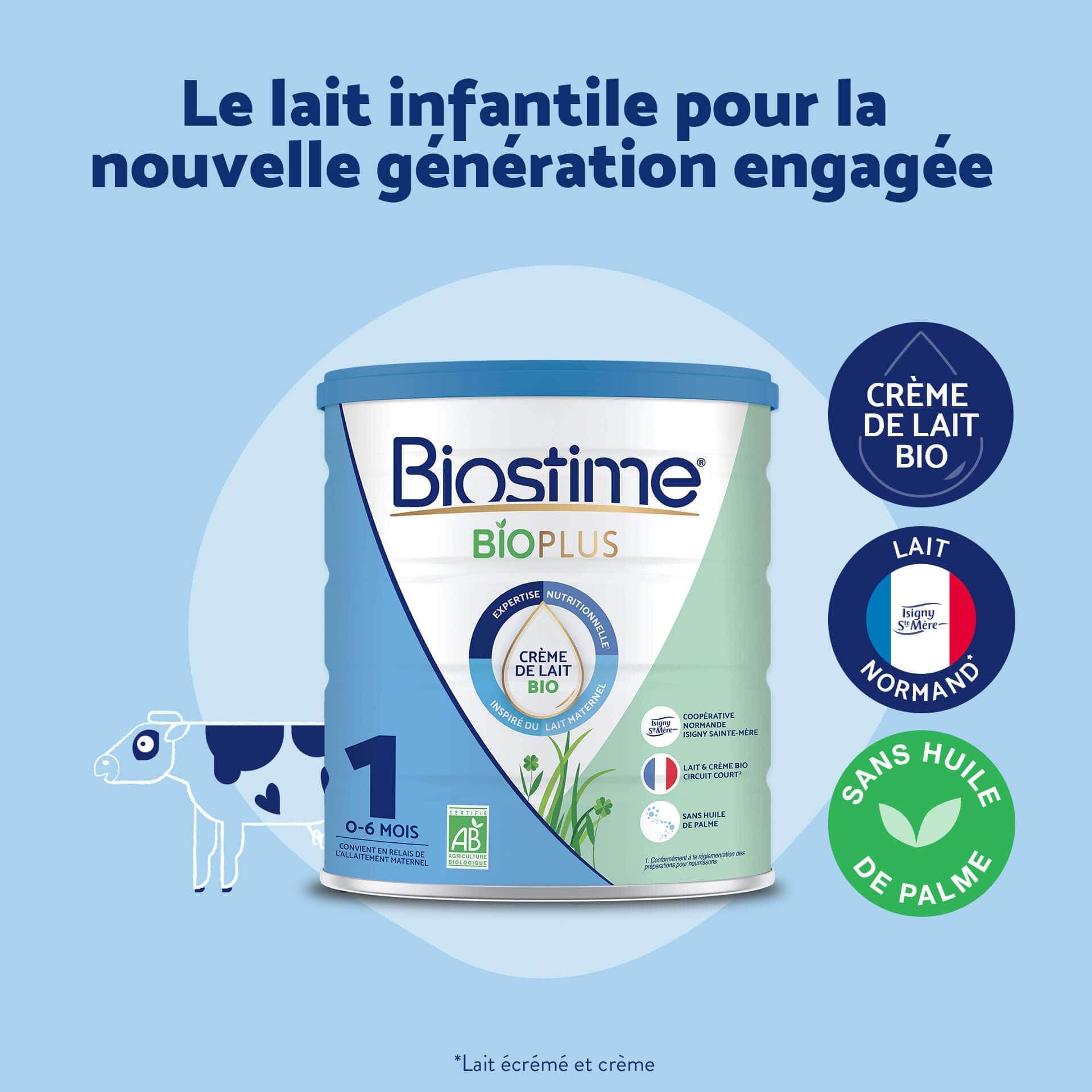 Biostime Bio Plus Lait 1er Âge bio 1 boîte sans huile de palme