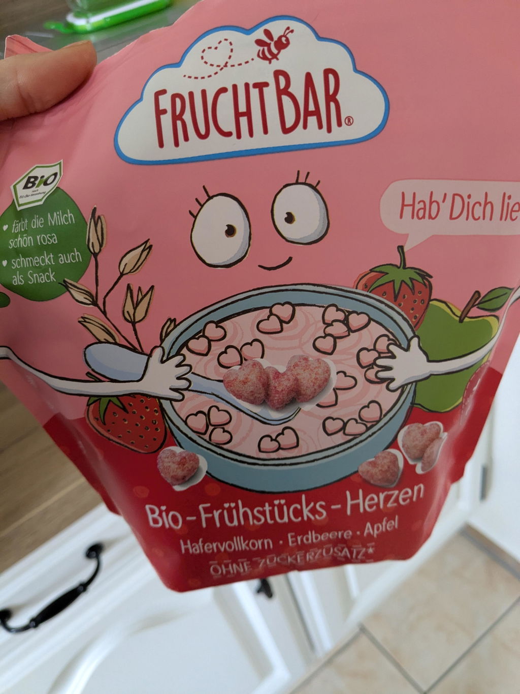 FruchtBar Bio Frühstück Hab Dich Lieb Cœurs Bébé 12 Mois
