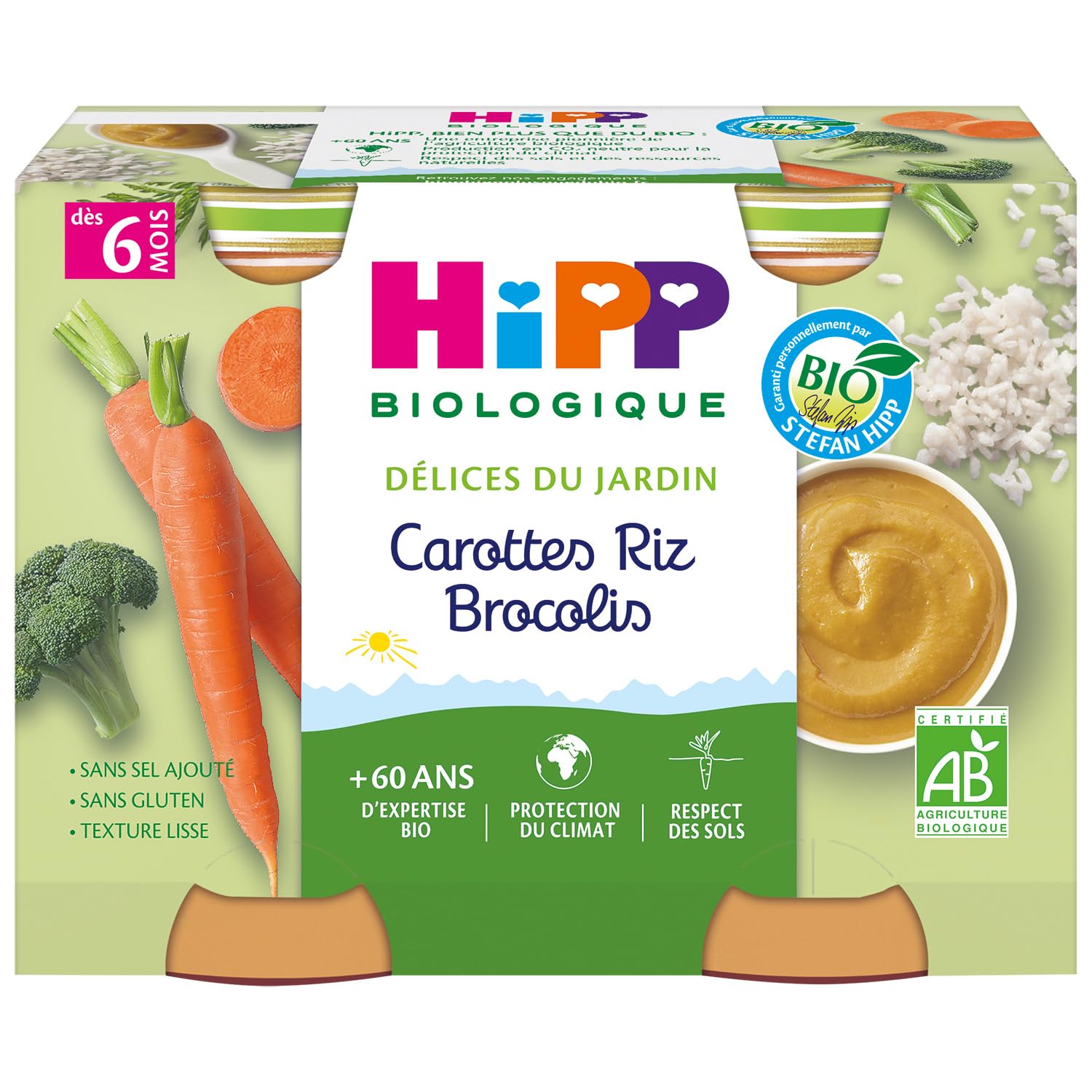HIPP Légumes petits pots Délices du Jardin 12x190g 6/8 mois