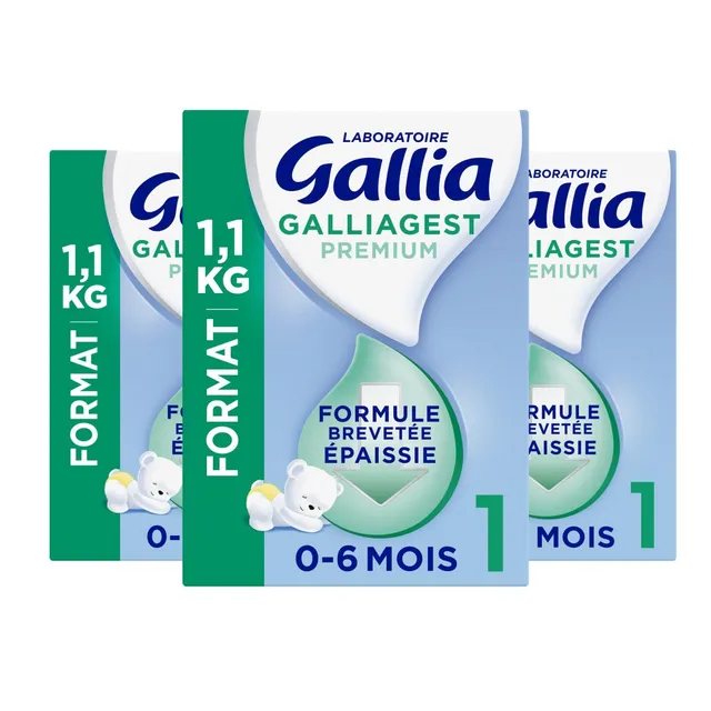Gallia Galliagest Premium 1 lait poudre 0-6 mois 1,1kg lot 3