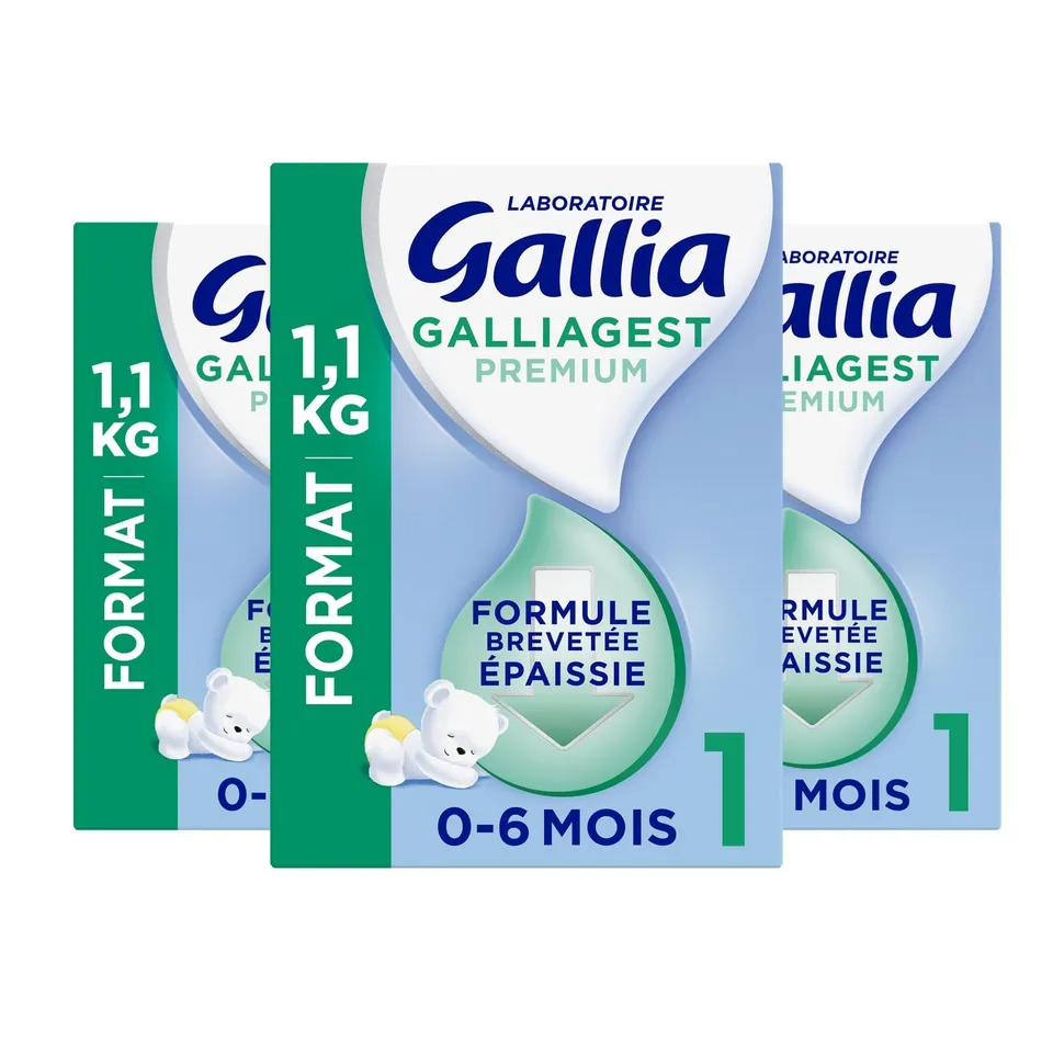 Gallia Galliagest Premium 1 lait poudre 0-6 mois 1,1kg lot 3