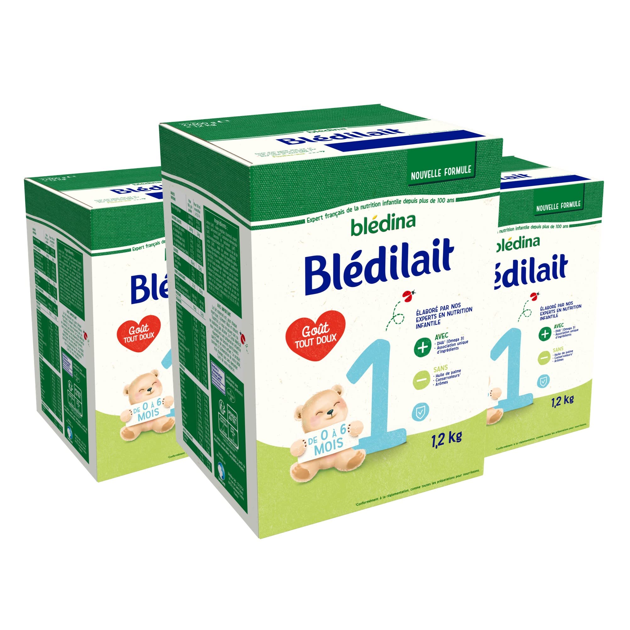 Gallia Blédilait 1 lait poudre bébé 0-6 mois 3x1,2kg