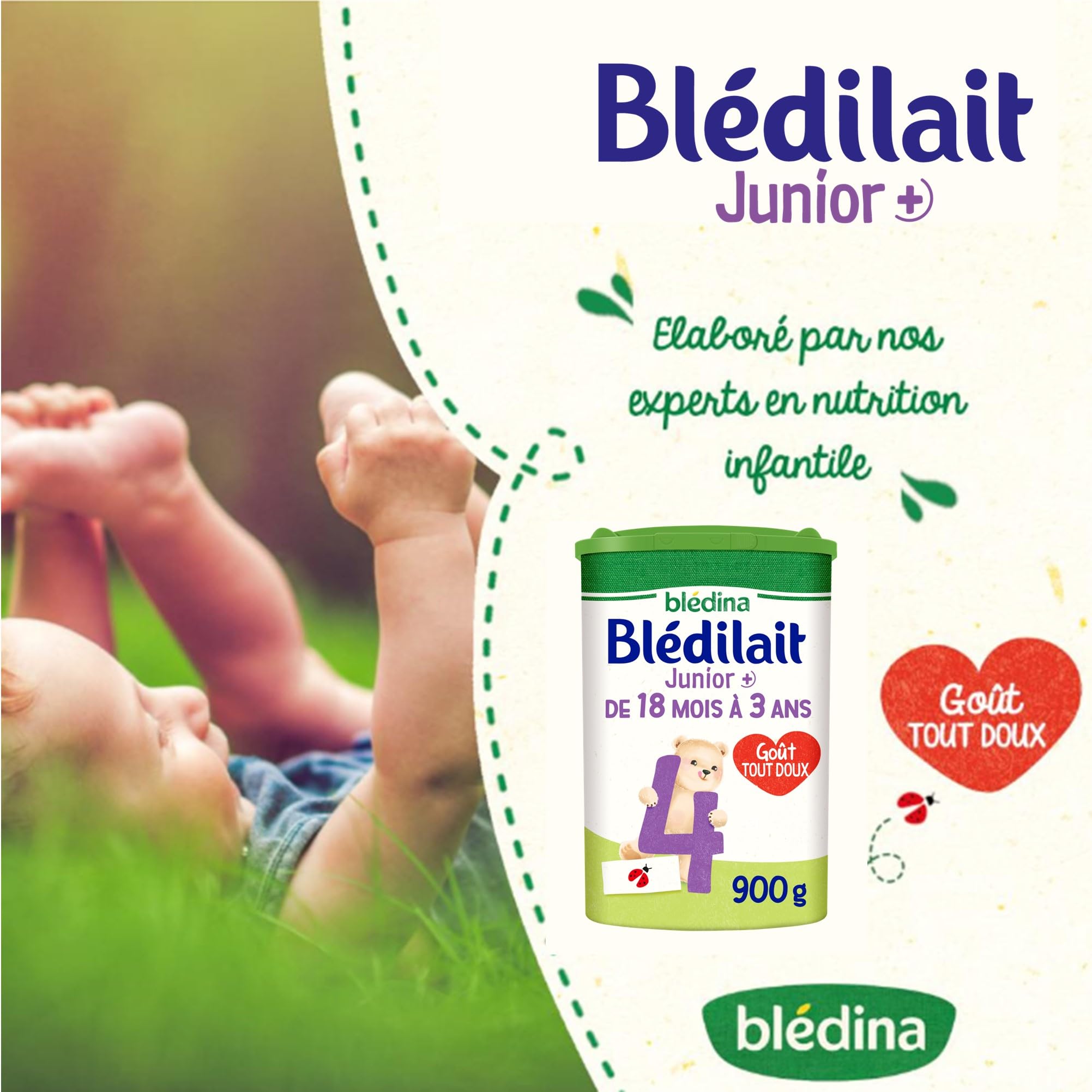 Blédina Blédilait Junior lait poudre 18-36 mois 3x900g fer