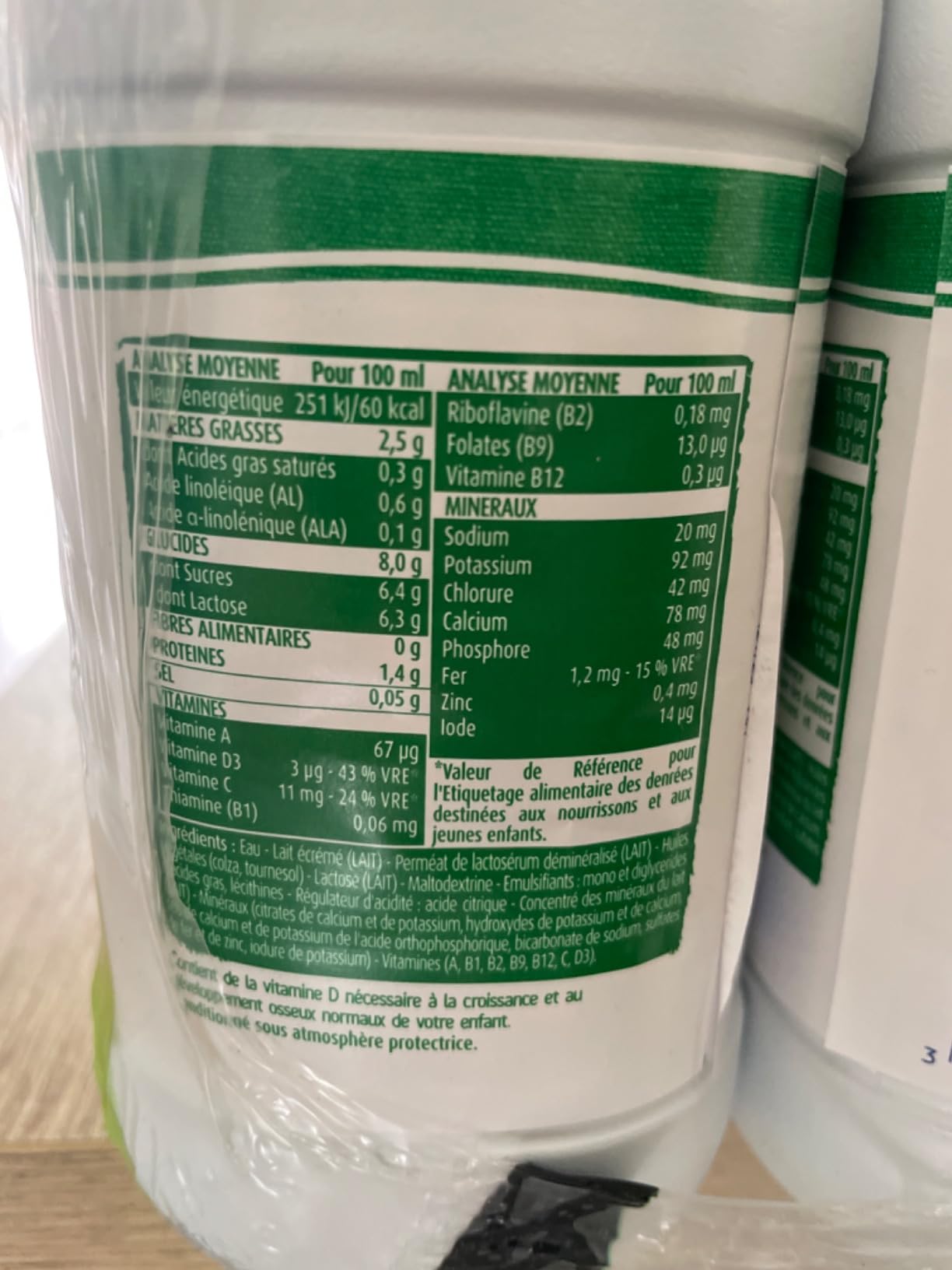 Gallia Blédilait Croissance lait bébé 1-3 ans 6x1L doux
