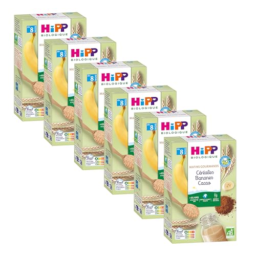 HiPP Céréales Banane Cacao Bébé 8 Mois Bio 6x250g