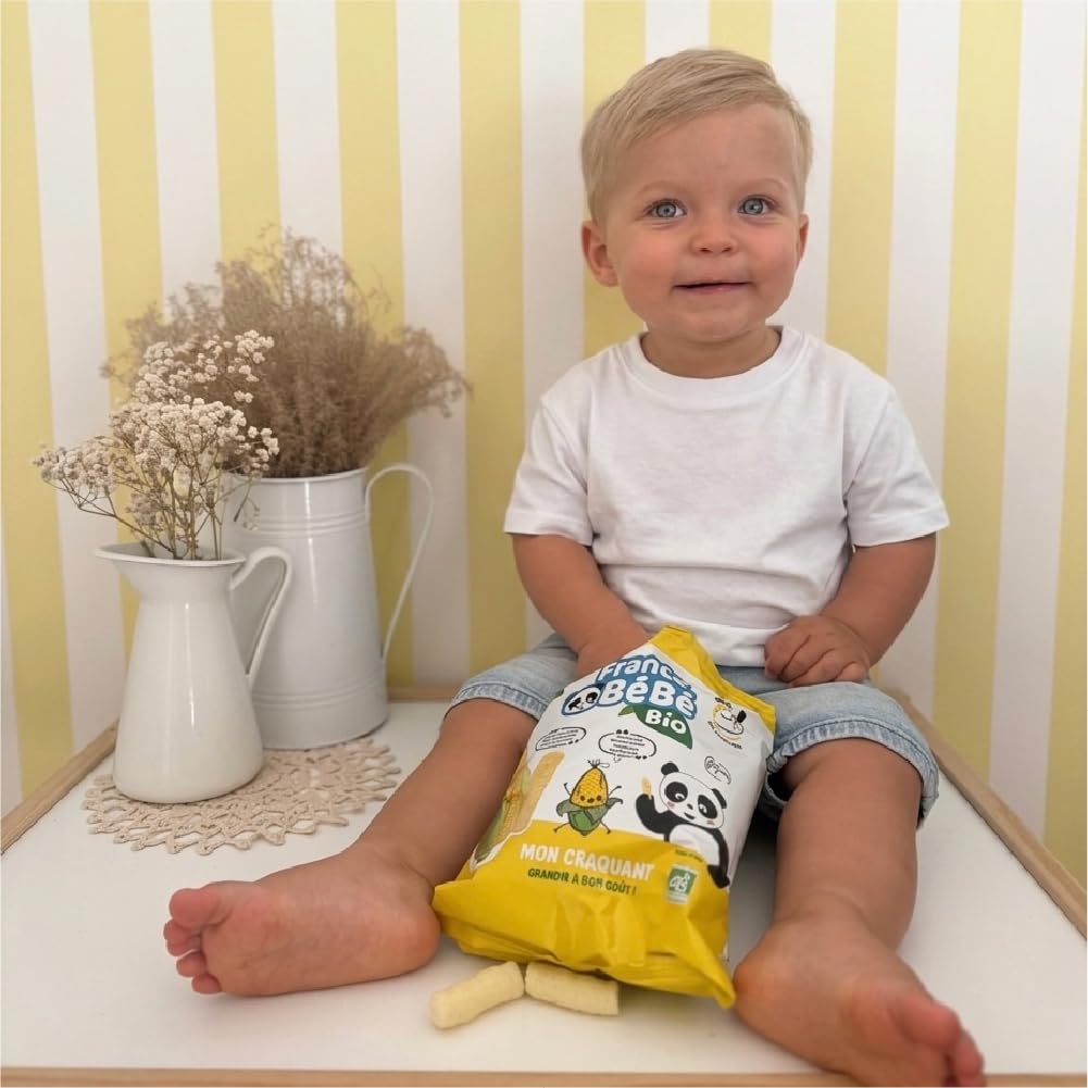 France Bébé Mon Craquant biscuit maïs soufflé bio 8x20g