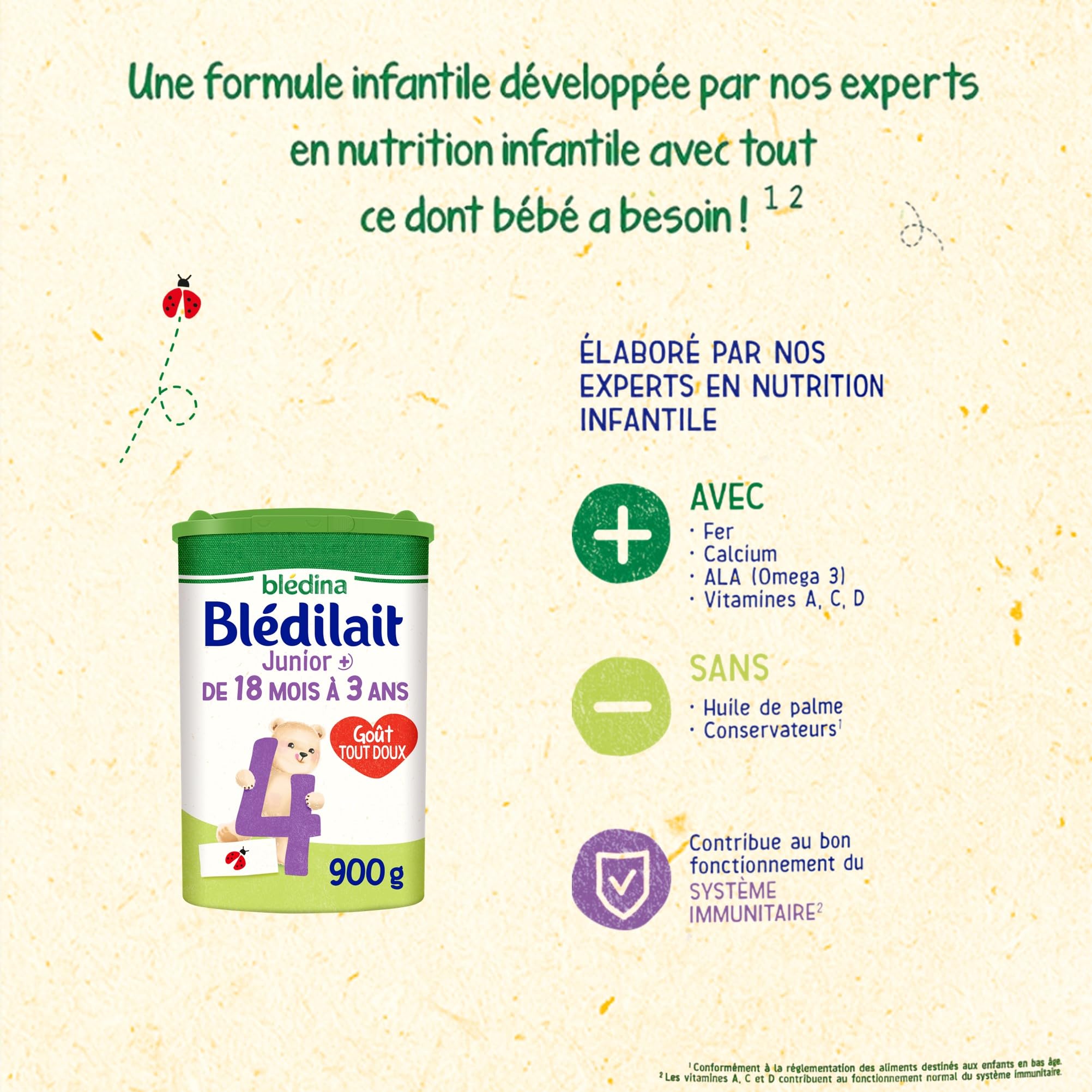 Blédina Blédilait Junior lait poudre 18-36 mois 3x900g fer