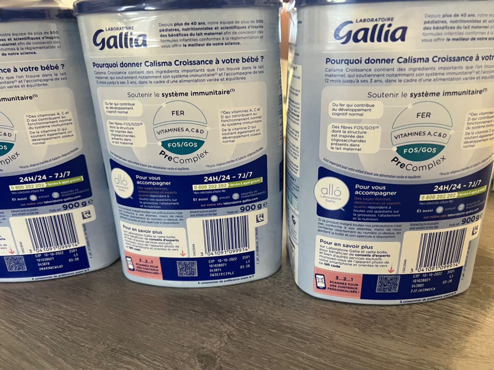 Gallia Calisma 3 Lait en Poudre Croissance 12 Mois 900g x3 au Fer