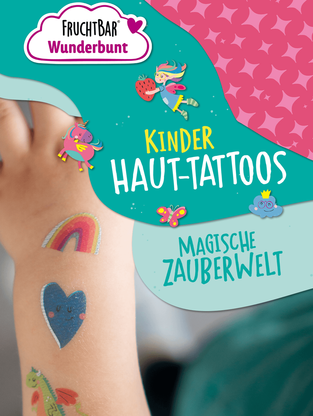 FruchtBar Hauttattoos Magische Zauberwelt tatouage enfant pièce vegan