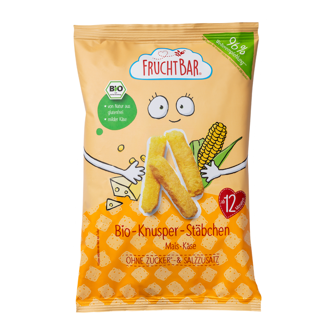 FruchtBar Bio Snacks Knusper Stäbchen Fromage Maïs à l'unité