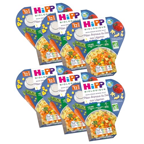HiPP Menus du midi Pâtes Animaux Zoo plat bébé 230g légumes