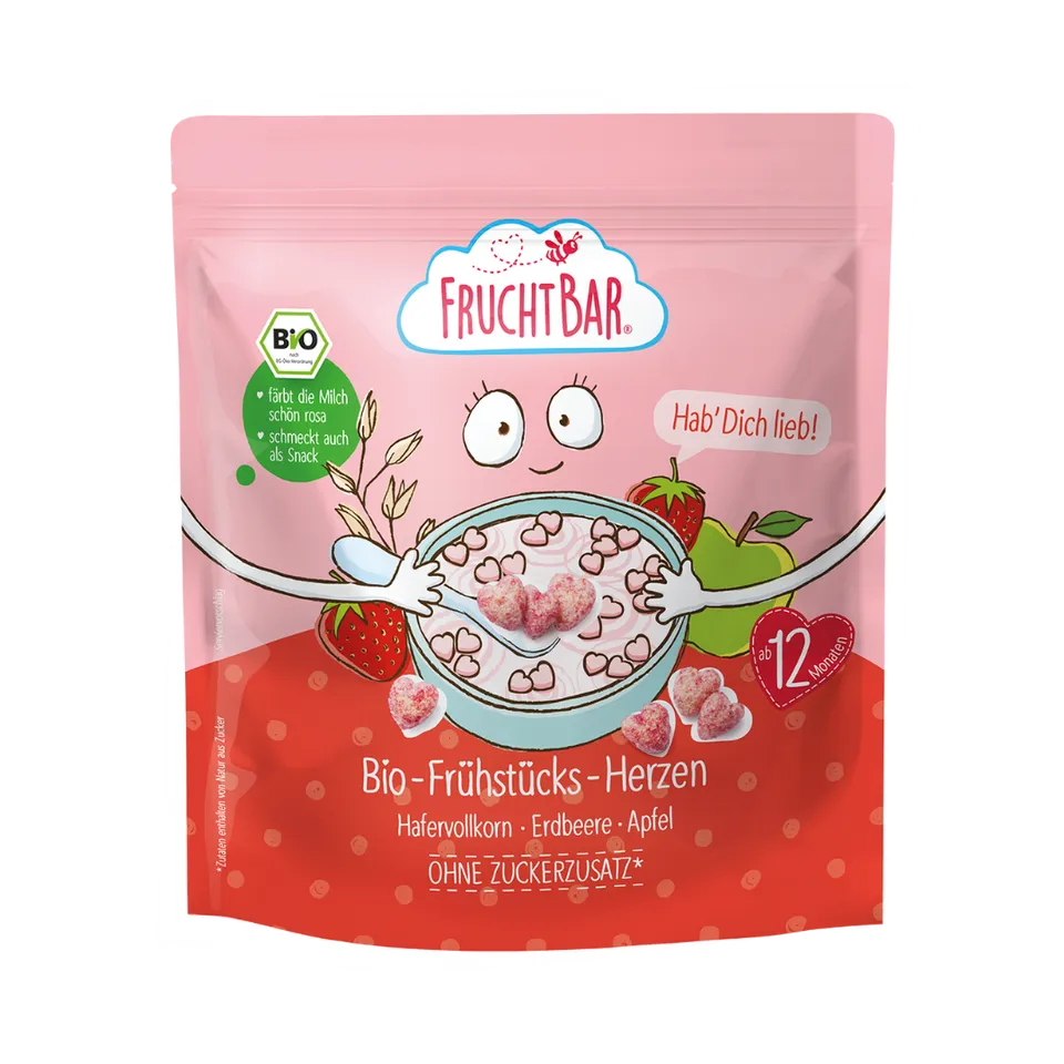 FruchtBar Bio Frühstück Hab Dich Lieb Cœurs Bébé 12 Mois