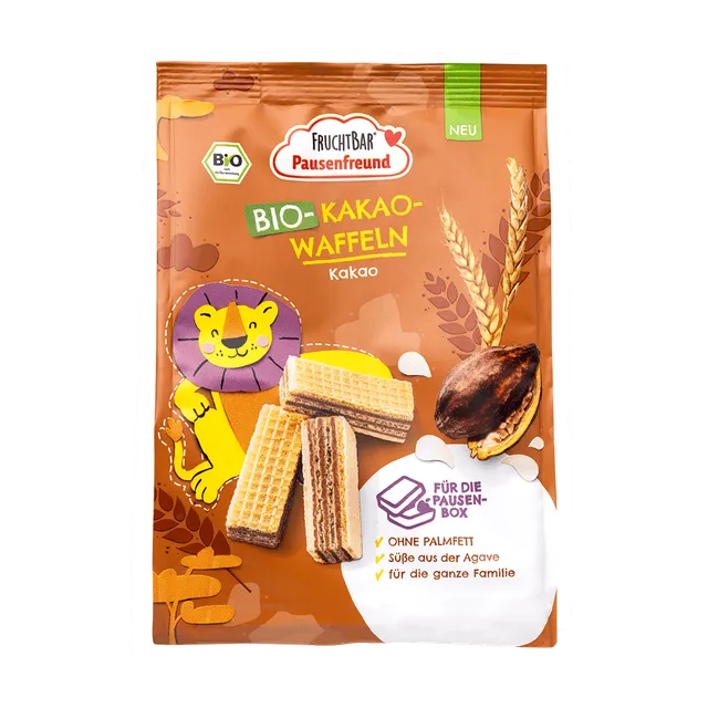 FruchtBar Bio Kekse Kakao Waffeln gaufrette bio dès 3 ans