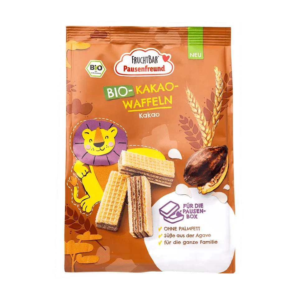FruchtBar Bio Kekse Kakao Waffeln gaufrette bio dès 3 ans