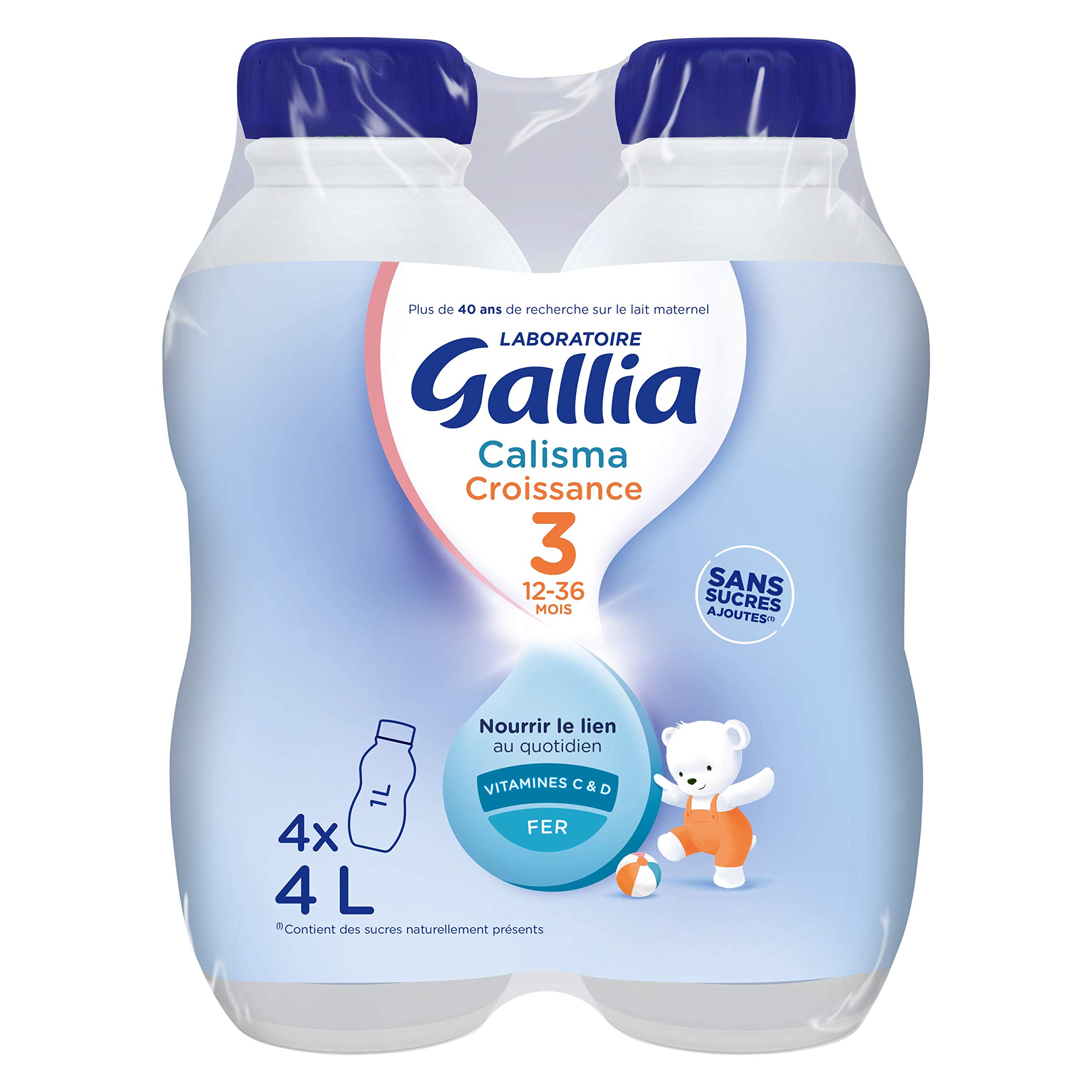 Gallia Calisma lait croissance liquide 12 mois 4x250ml