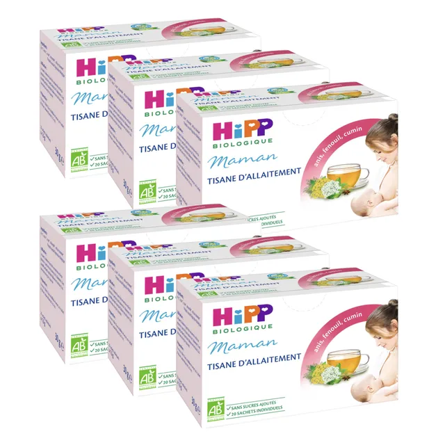 HiPP Tisane Allaitement Maman Fenouil Anis 20 Sachets x6 Bio