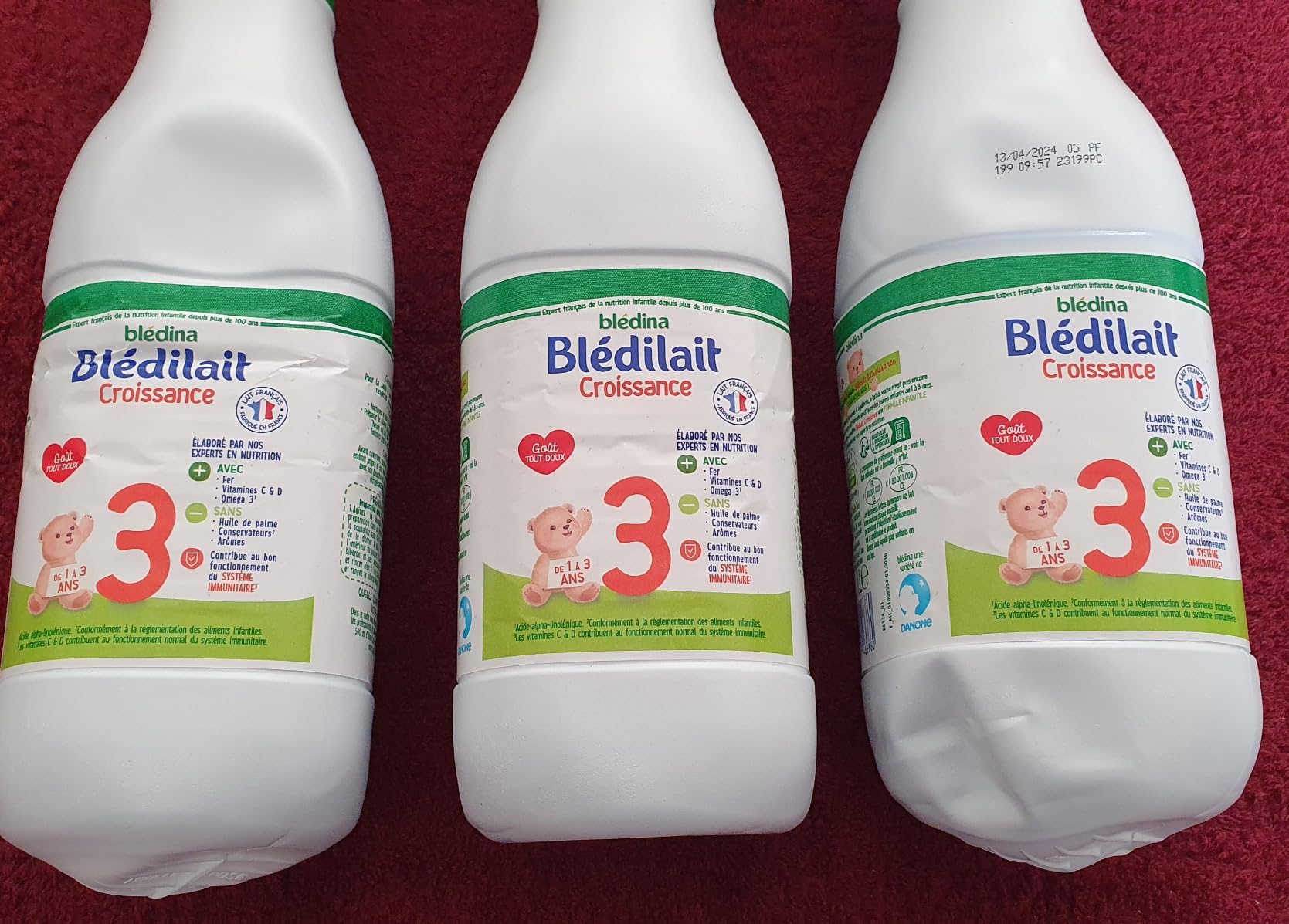Gallia Blédilait Croissance lait bébé 1-3 ans 6x1L doux