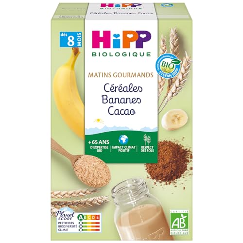 HiPP Céréales Banane Cacao Bébé 8 Mois Bio 6x250g