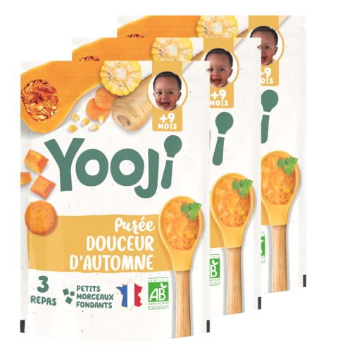 Yooji Purée Lisse Courge Butternut Bio Lot 3x480g dès 4 mois