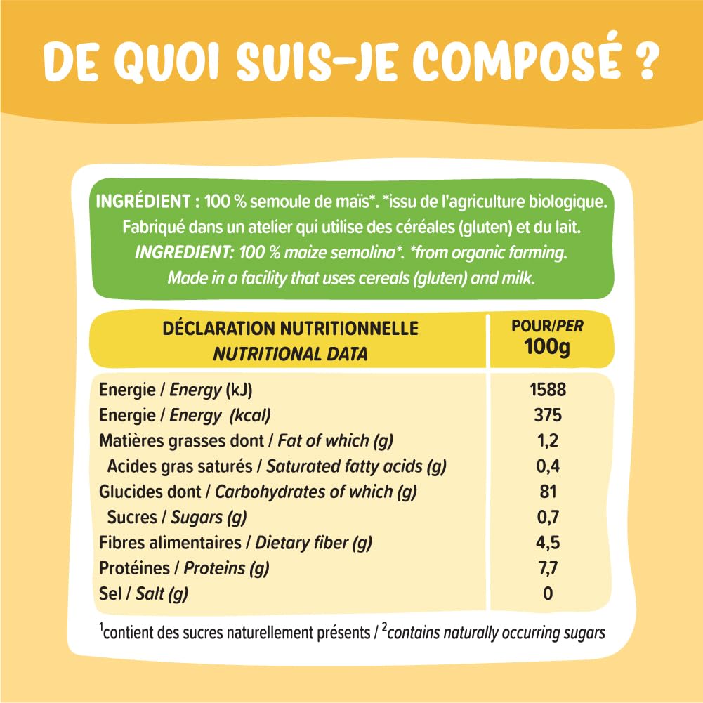 France Bébé Mon Craquant biscuit maïs soufflé bio 8x20g