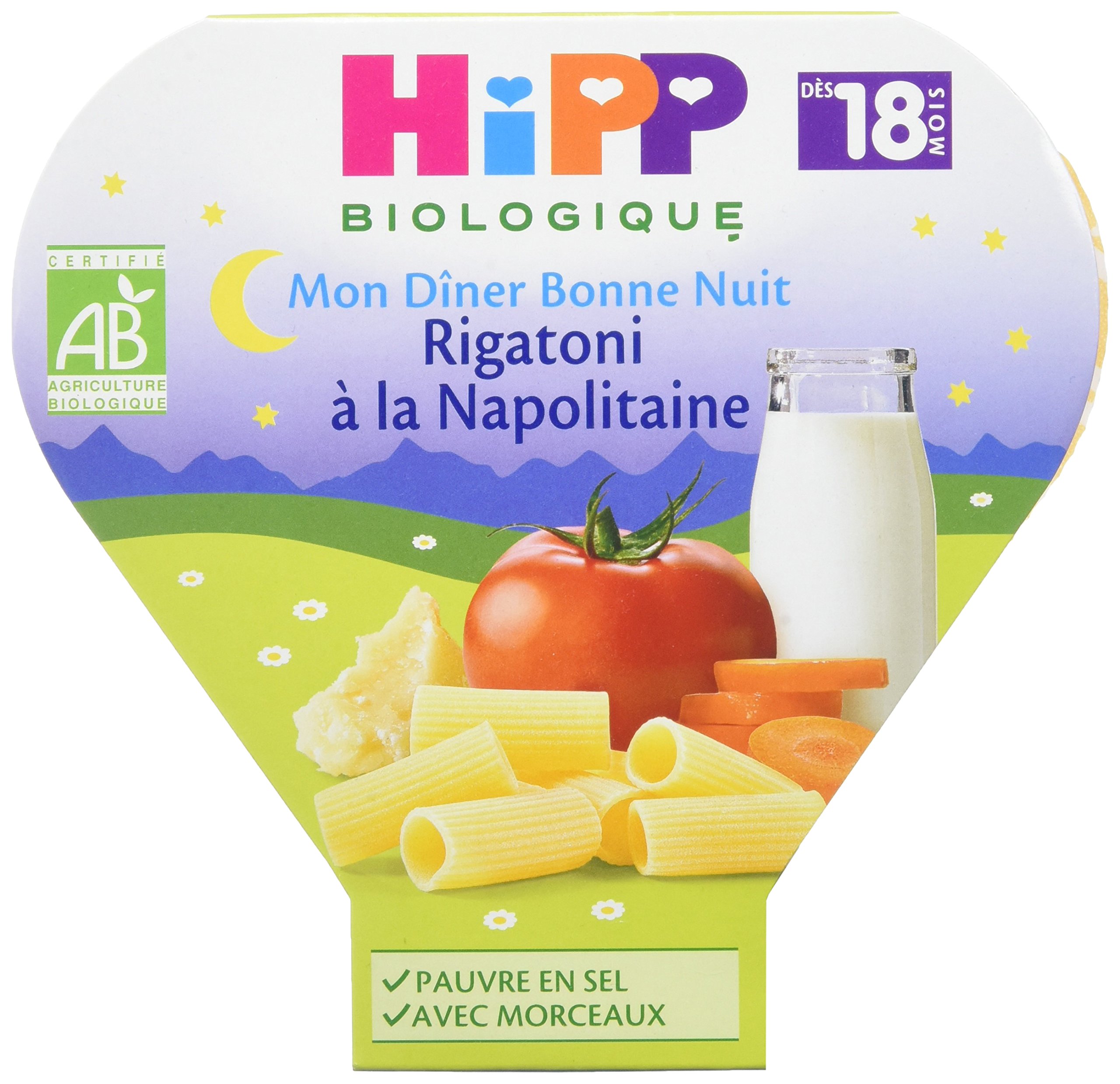 HiPP Menus du soir assiette semoule légumes du soleil 8 mois 7x200g