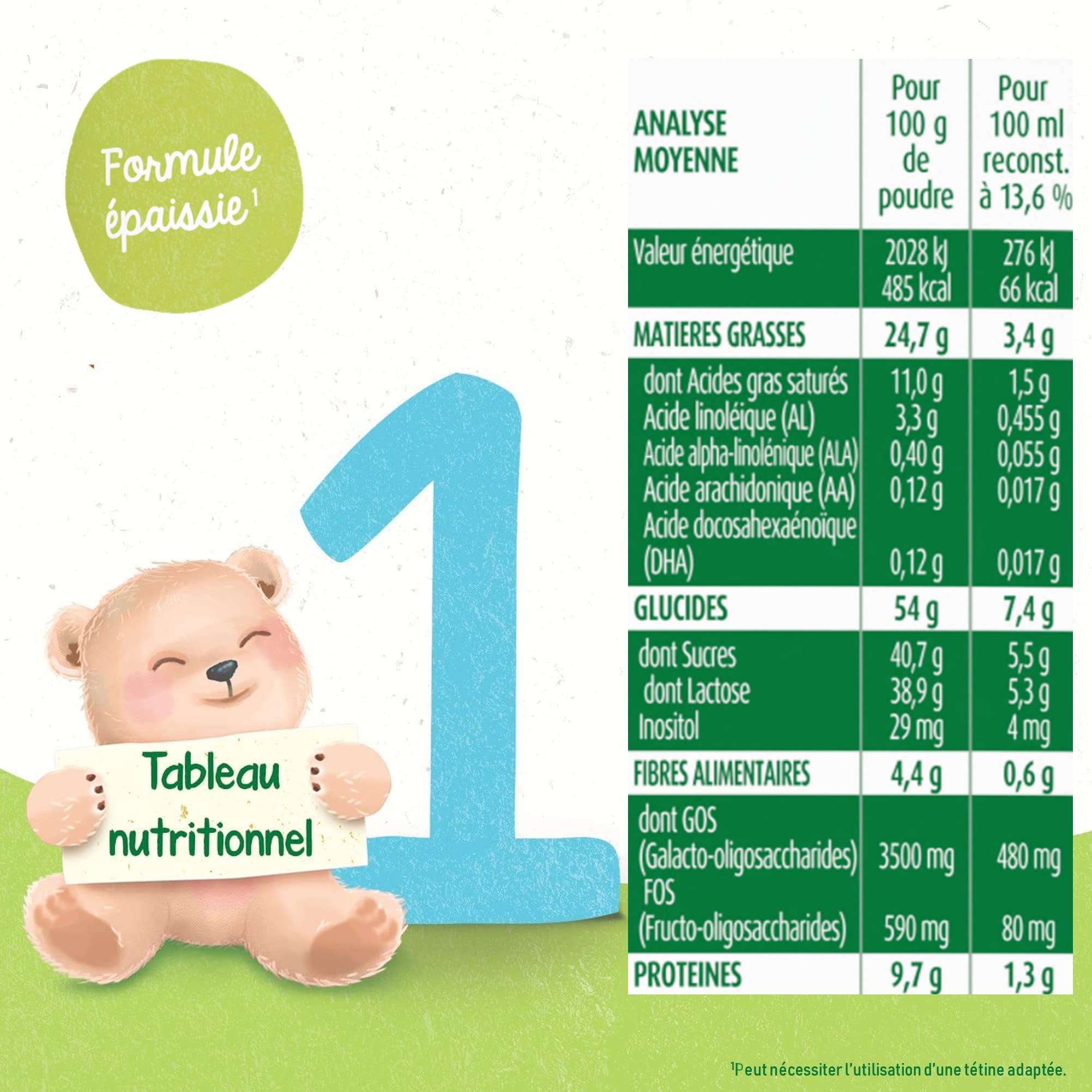 Blédina Blédilait Blédigest 1 lait nourrisson 0-6 mois 3x820g