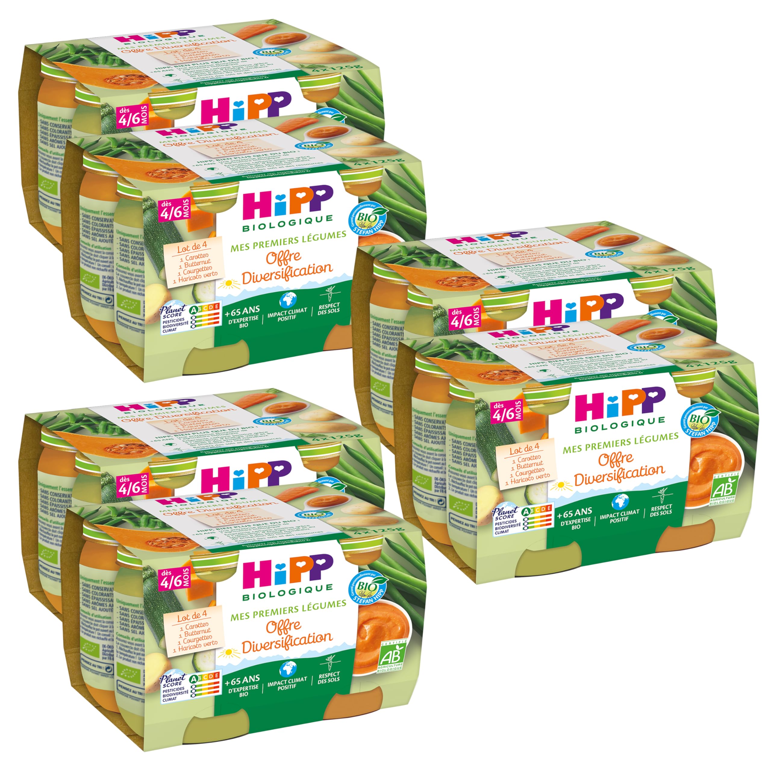 HiPP Biologique Légumes petits pots 4 mois 24x125g carottes