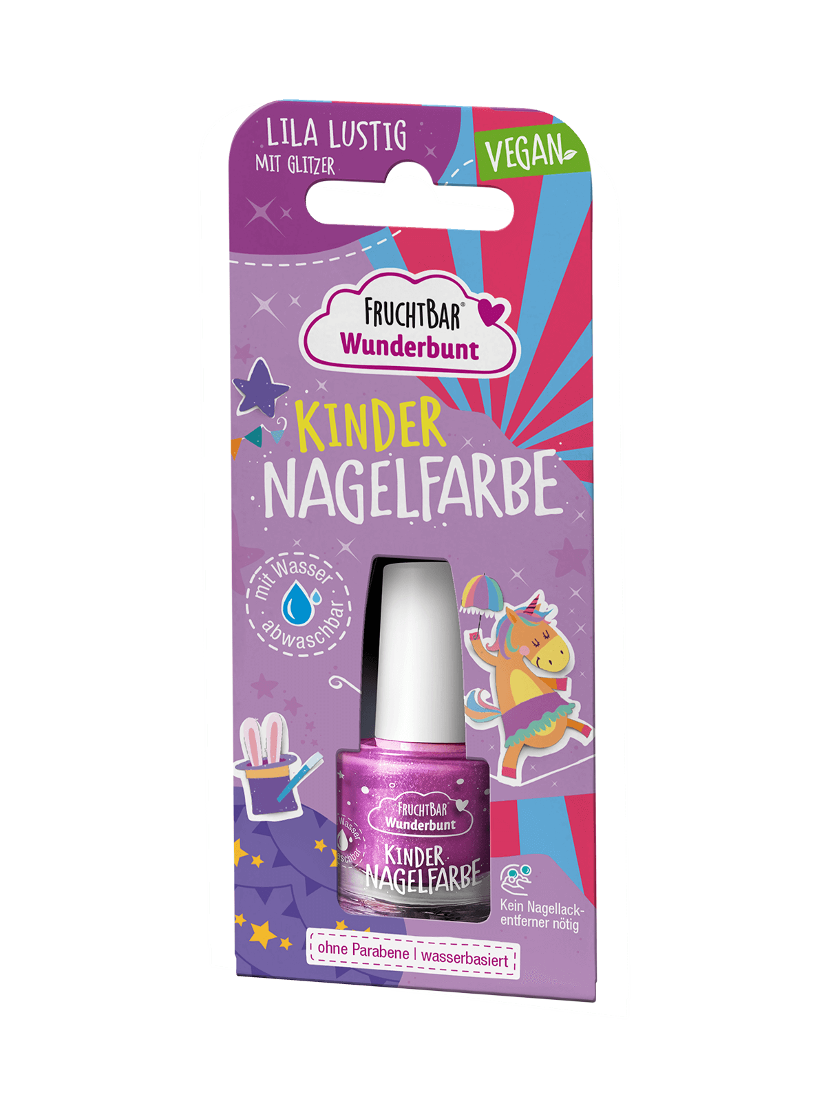 FruchtBar Nagelfarben Lila Lustig vernis enfant paillettes