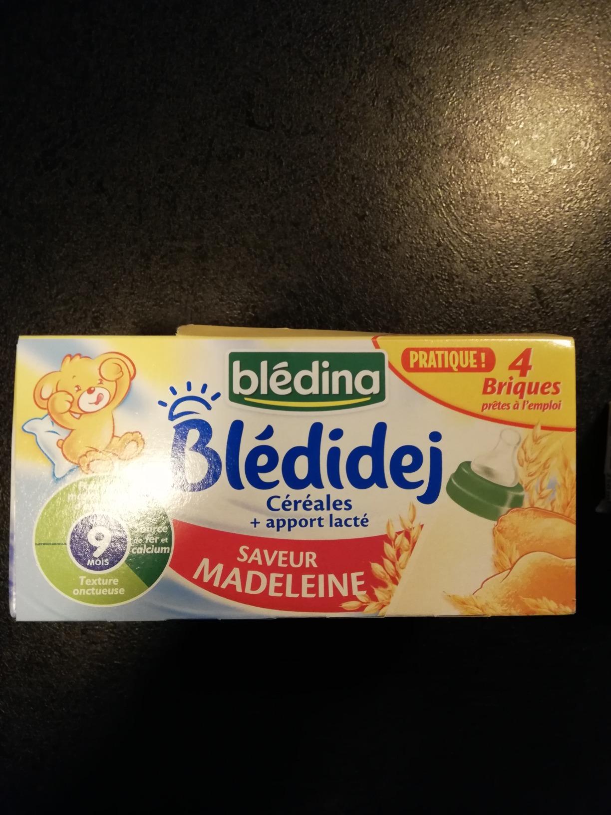 Blédina Blédidej Madeleine céréales lactées 9 mois 12x250ml