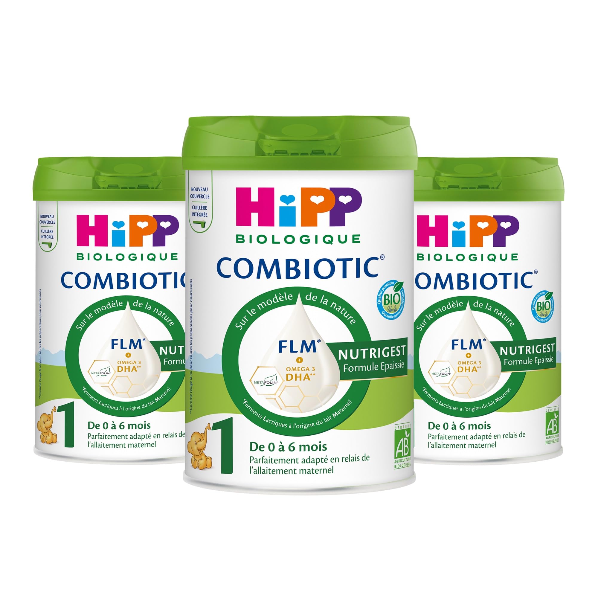 HiPP Combiotic Nutrigest Lait 1er Âge 800 g Bio Épaissi