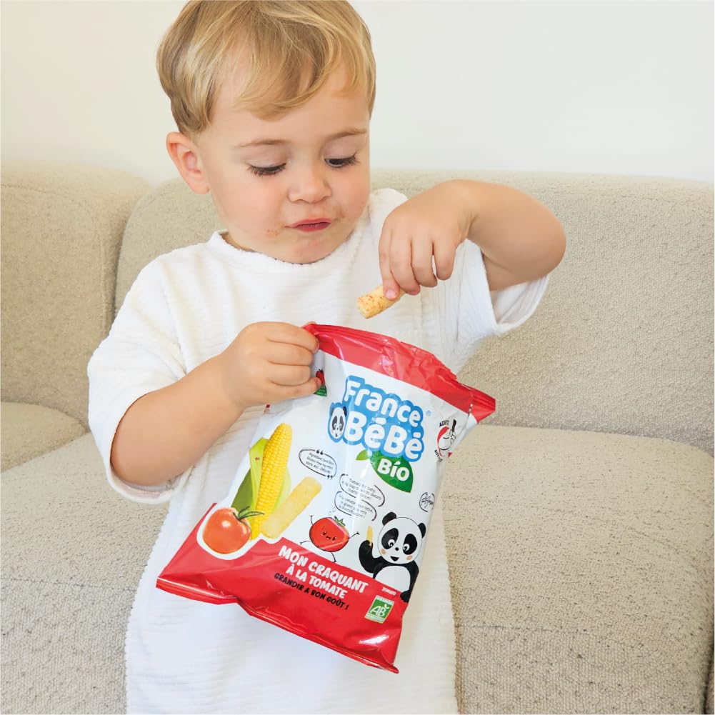 France Bébé Maïs Soufflé Tomate Biscuit Bébé Bio 8x20g