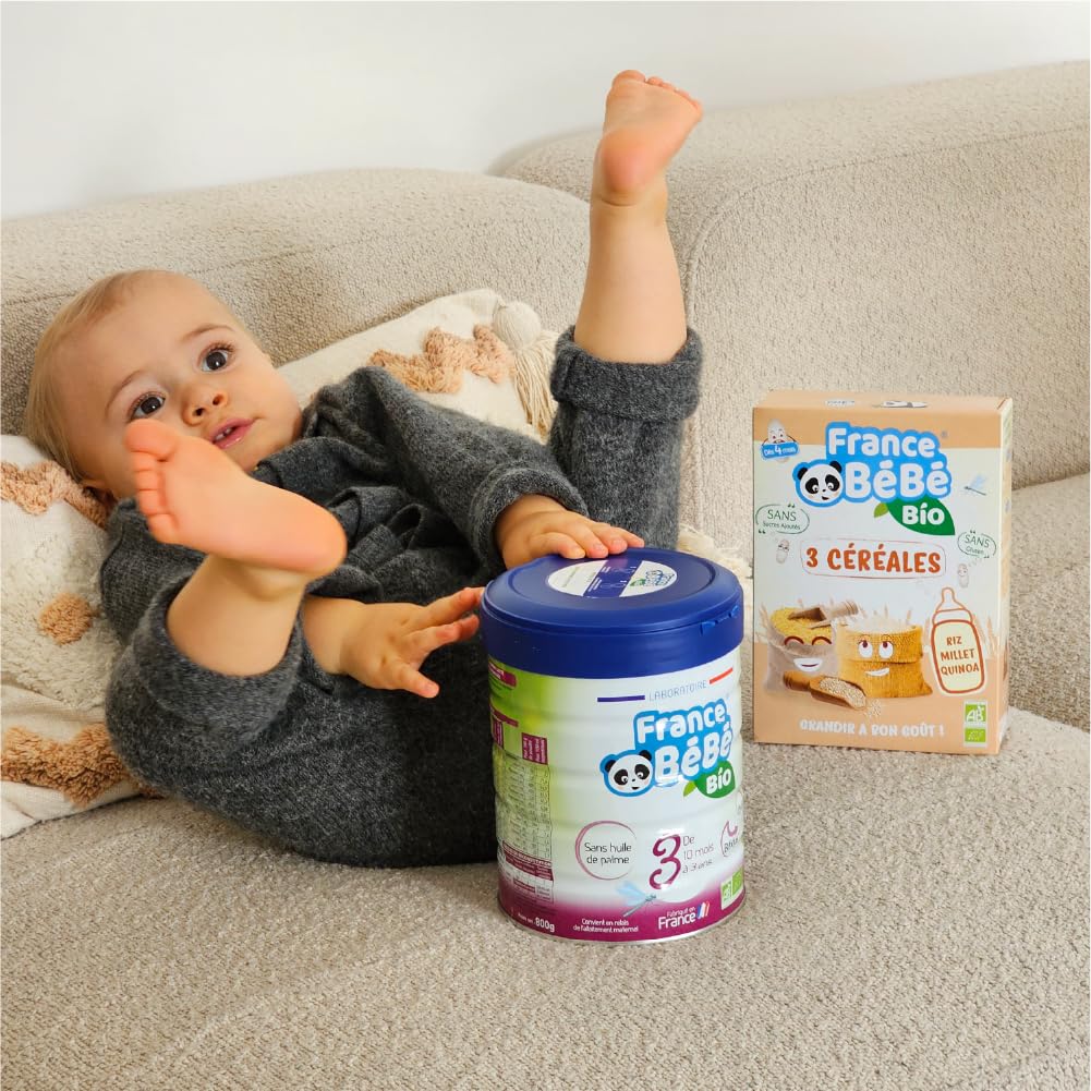 France Bébé Céréales 3 Céréales bio 4 mois 3x200g