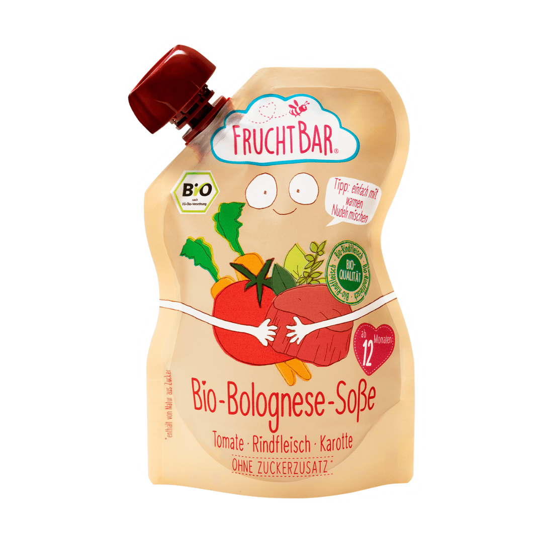 FruchtBar Bolognese Sauce Bébé Bio Pomme Carotte 12 Mois