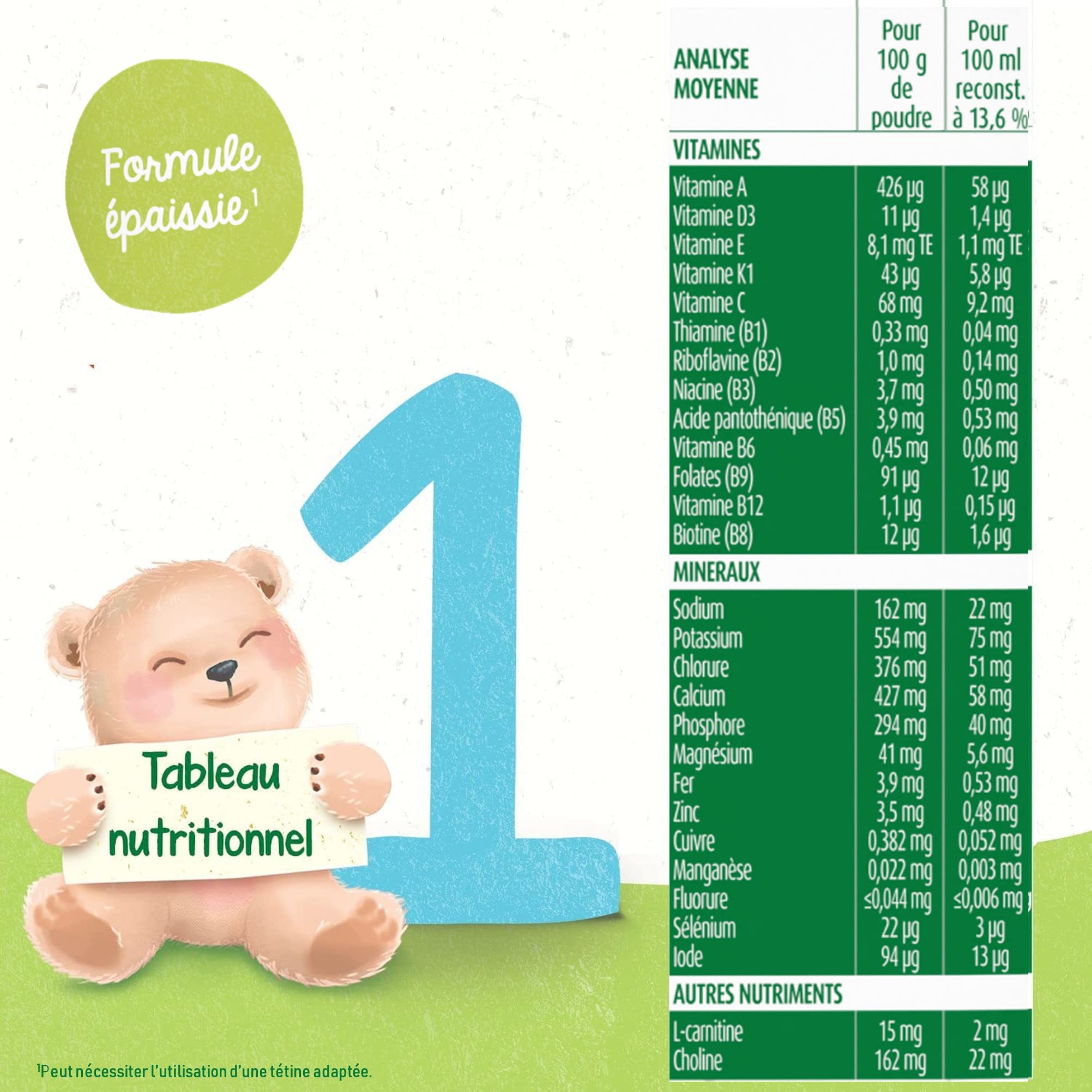 Blédina Blédilait Blédigest 1 lait nourrisson 0-6 mois 3x820g