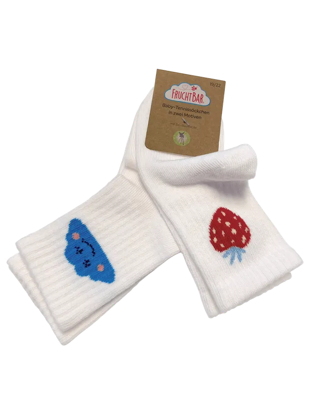 FruchtBar Cadeaux Chaussettes bébé coton bio 19-21 lot 2