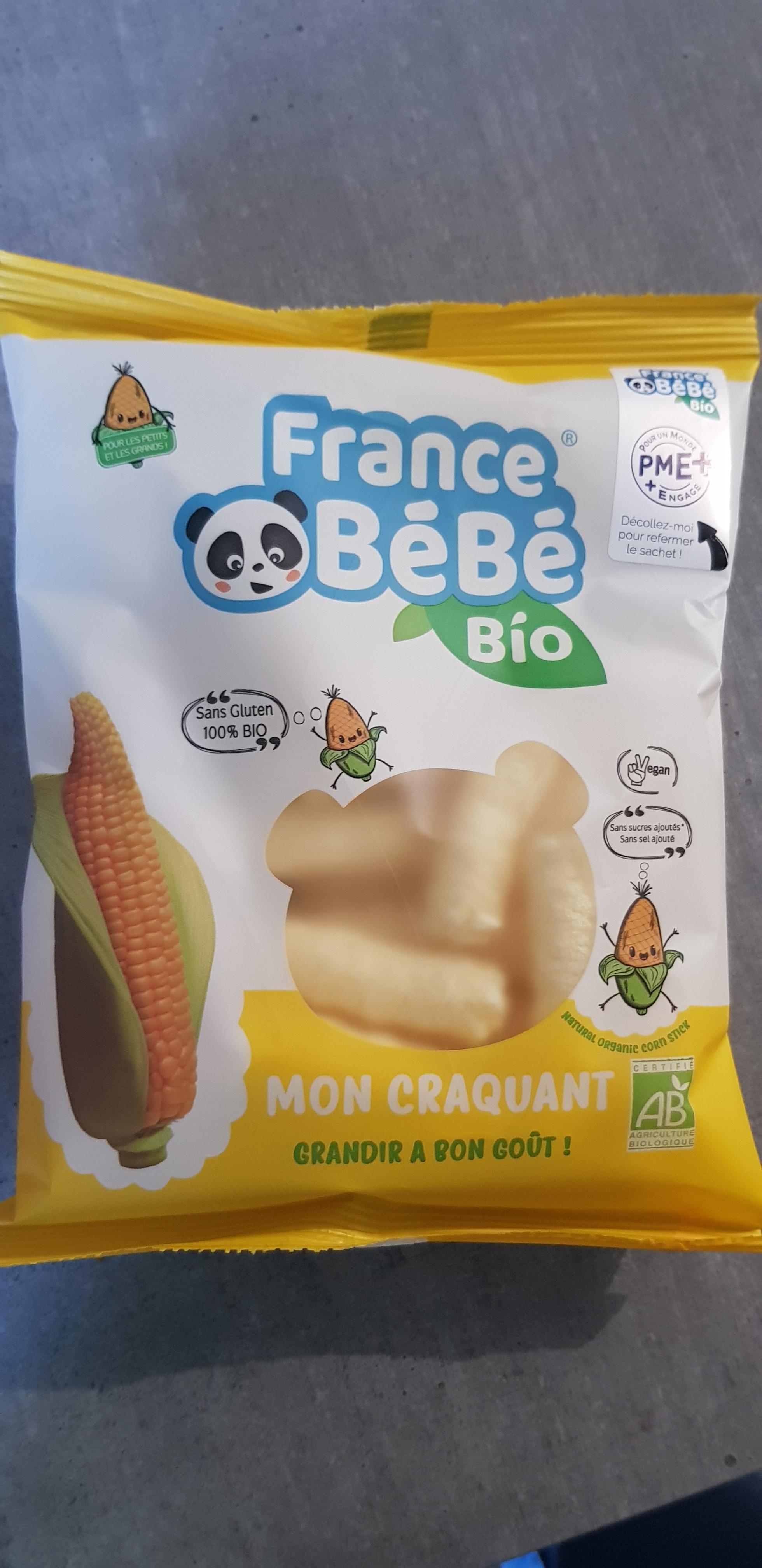 France Bébé Mon Craquant biscuit maïs soufflé bio 8x20g