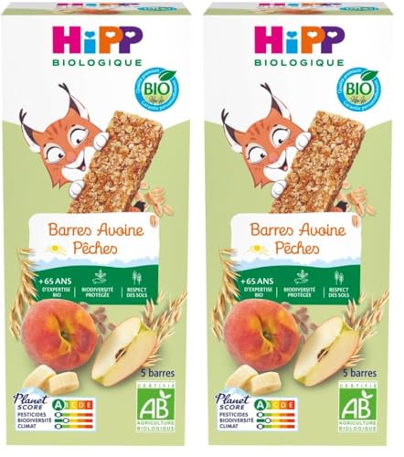 HiPP Goûters Barres Avoine Pêche Snack 5x20g Bio