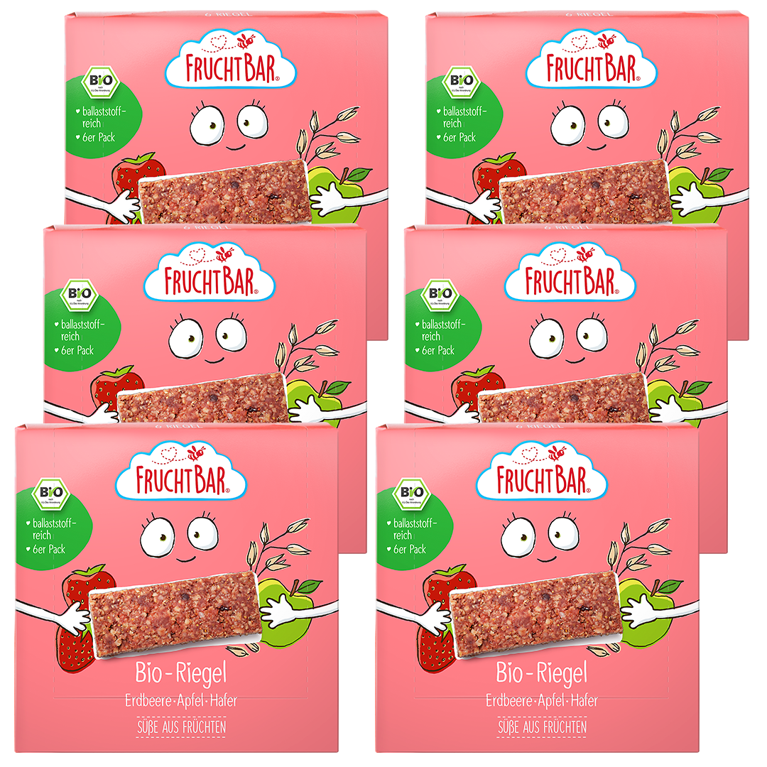 FruchtBar Bio Riegel barre enfant fraise pomme 3 ans pièce