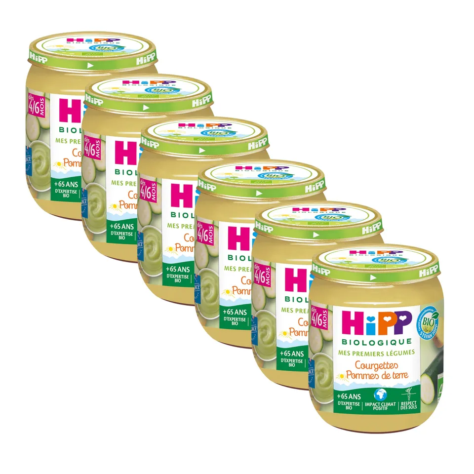 HiPP Courgettes Pommes de terre pot bébé 6x125g