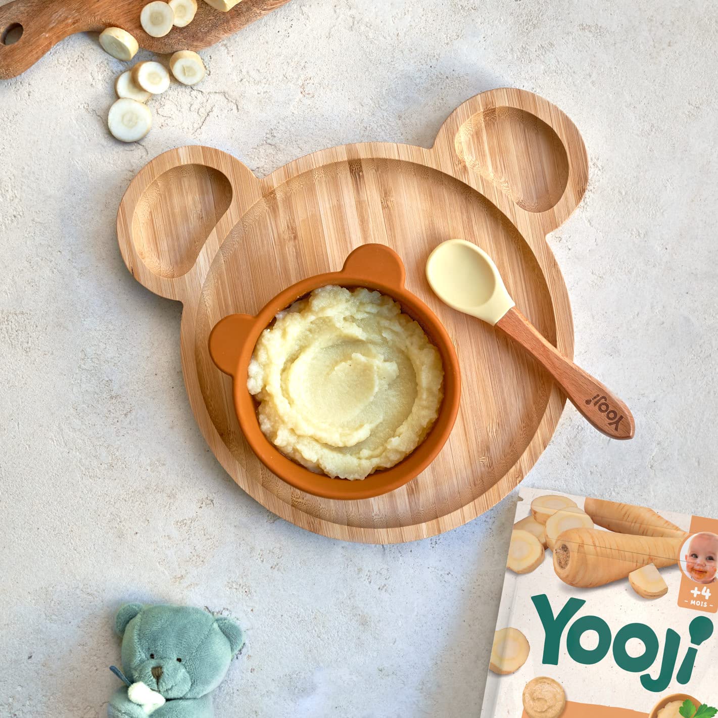Yooji Purée Lisse Panais Bio Lot 3x480g 12 repas dès 4 mois
