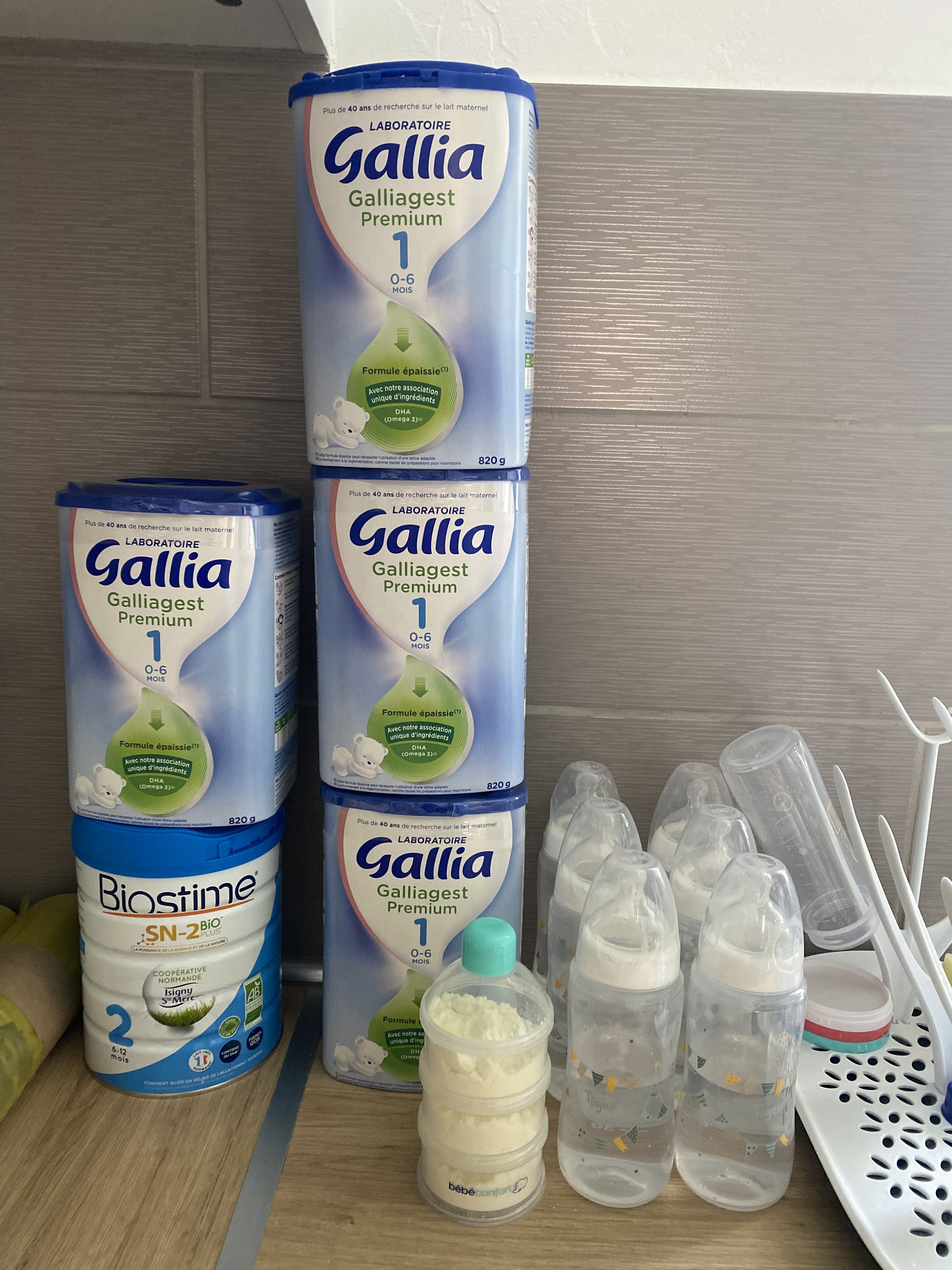 Gallia Galliagest Premium 1 lait poudre 0-6 mois 3x820g épaissi