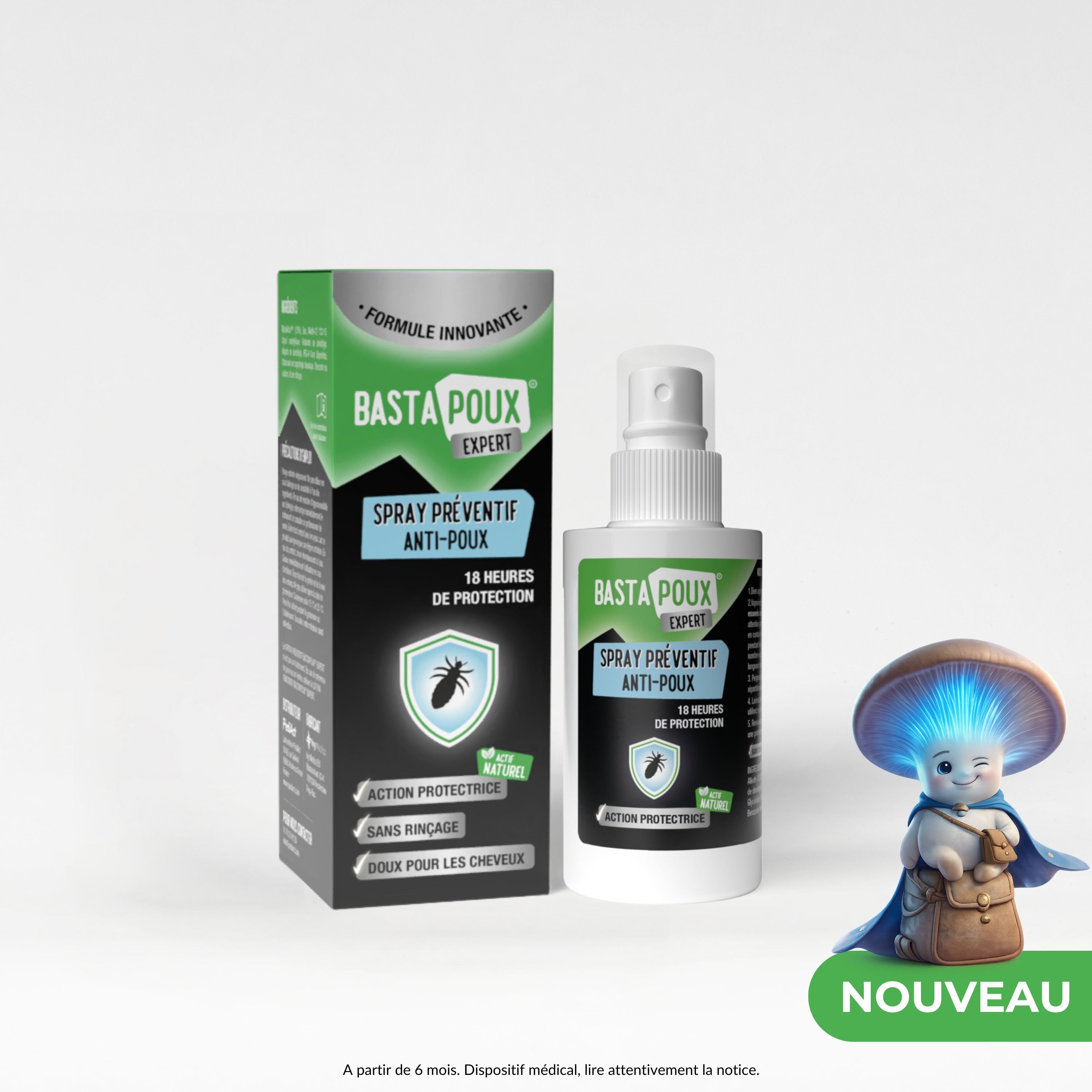 PediAct BastaPoux Expert Spray Préventif 125ml anti-poux