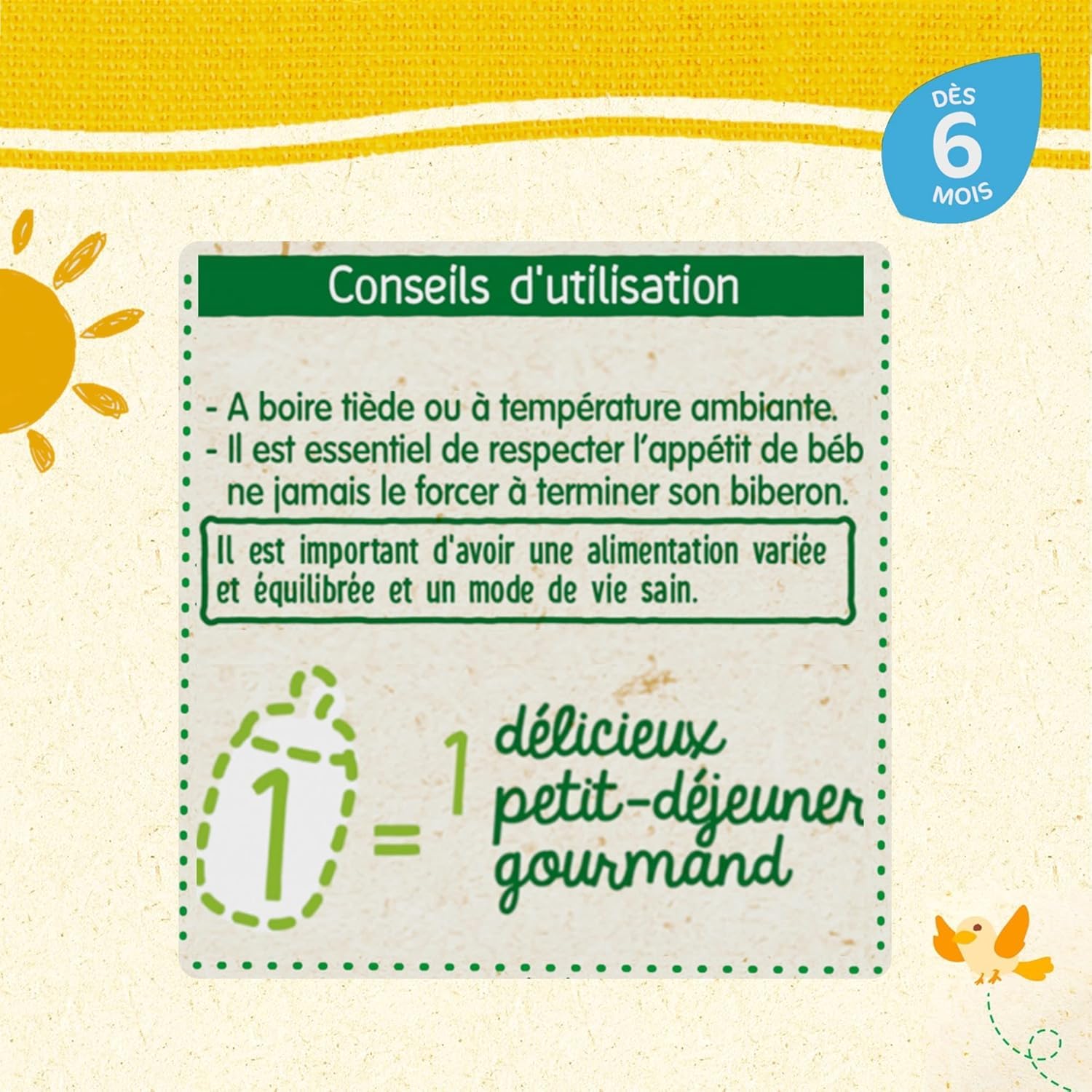 Blédina Blédidej Biscuit céréales lactées 6 mois 12x250ml