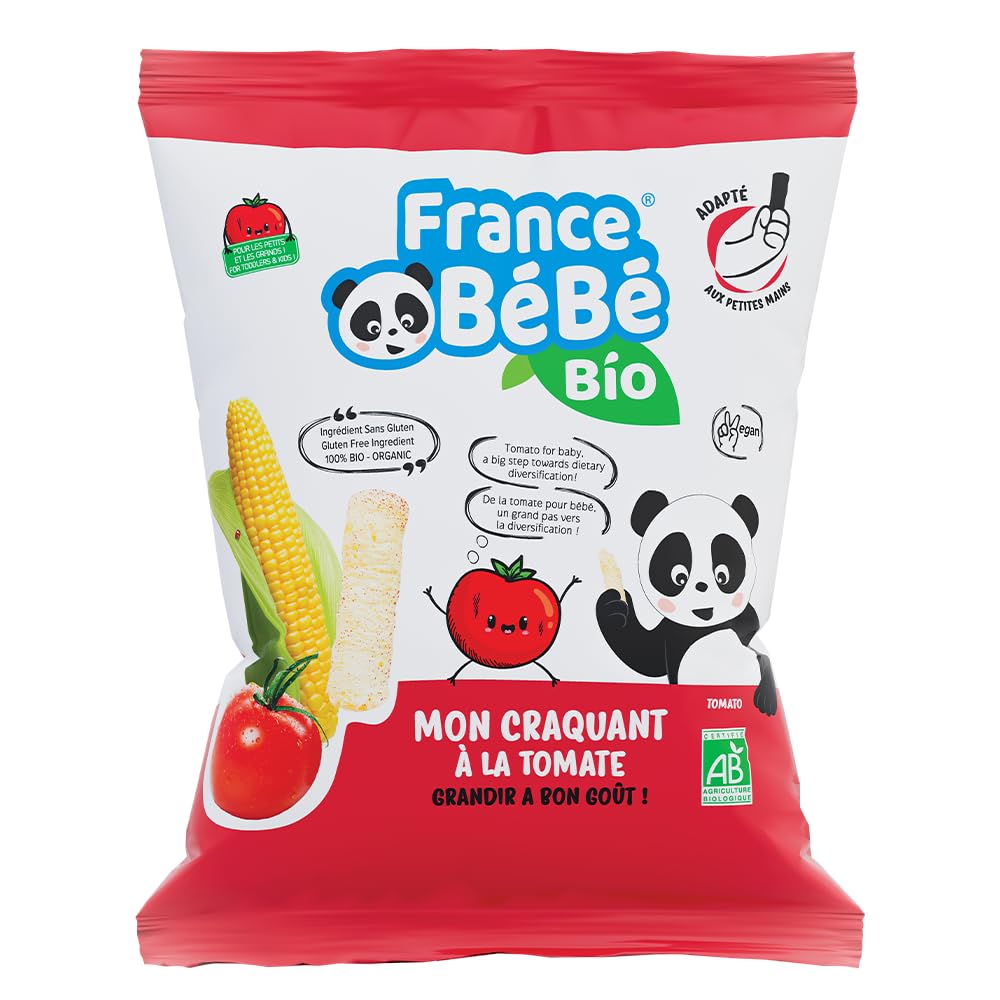 France Bébé Maïs Soufflé Tomate Biscuit Bébé Bio 8x20g